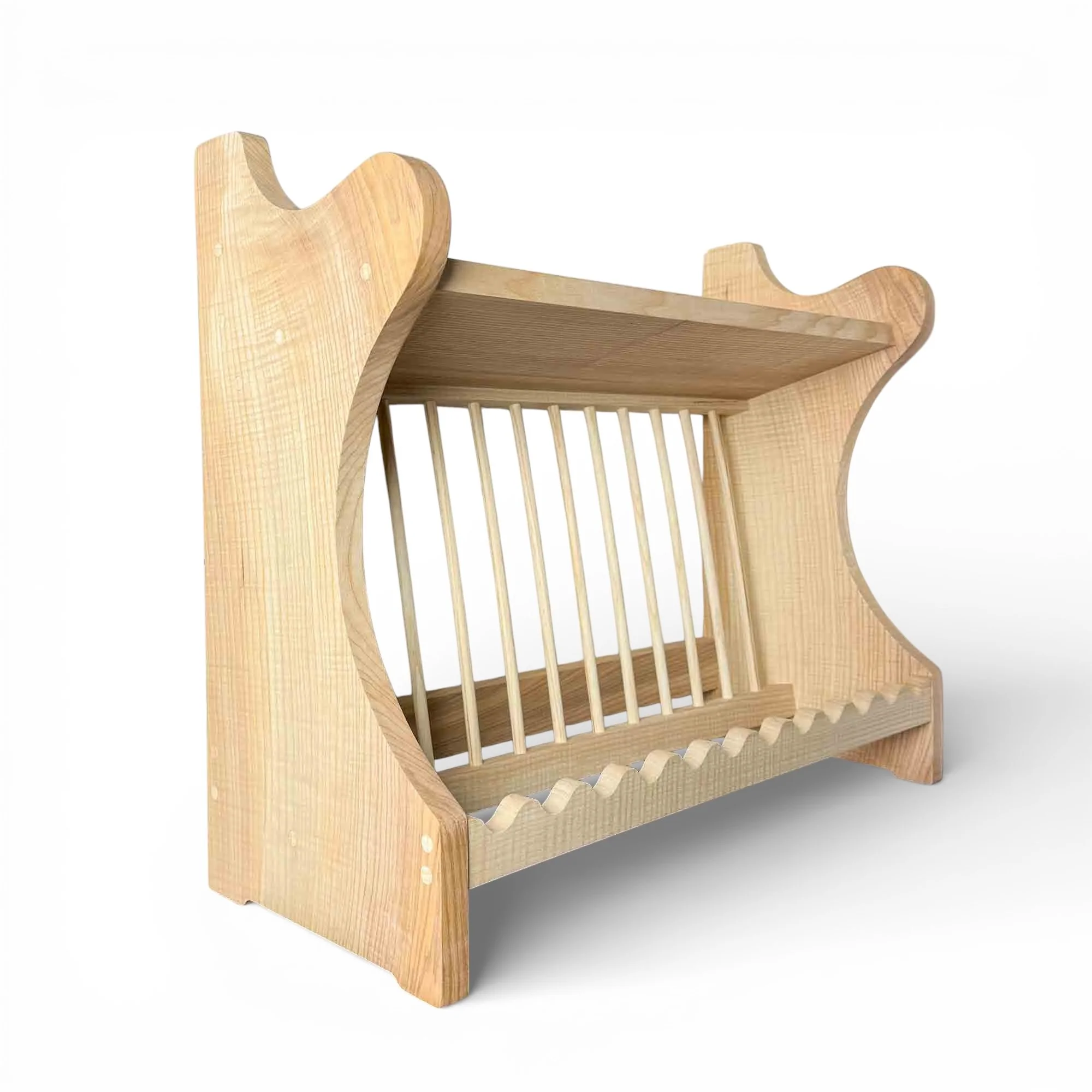 small traditional wooden platerack