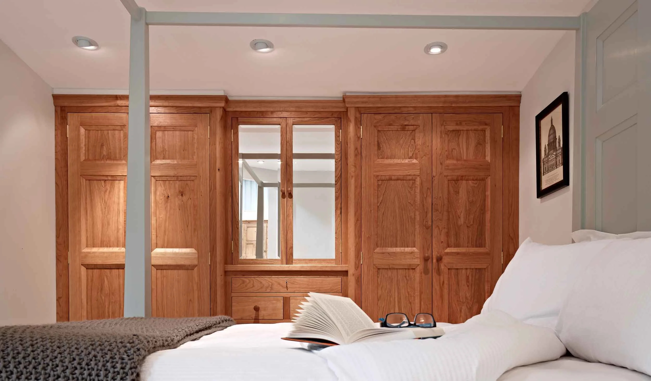 Cherry wardrobes & four poster bed