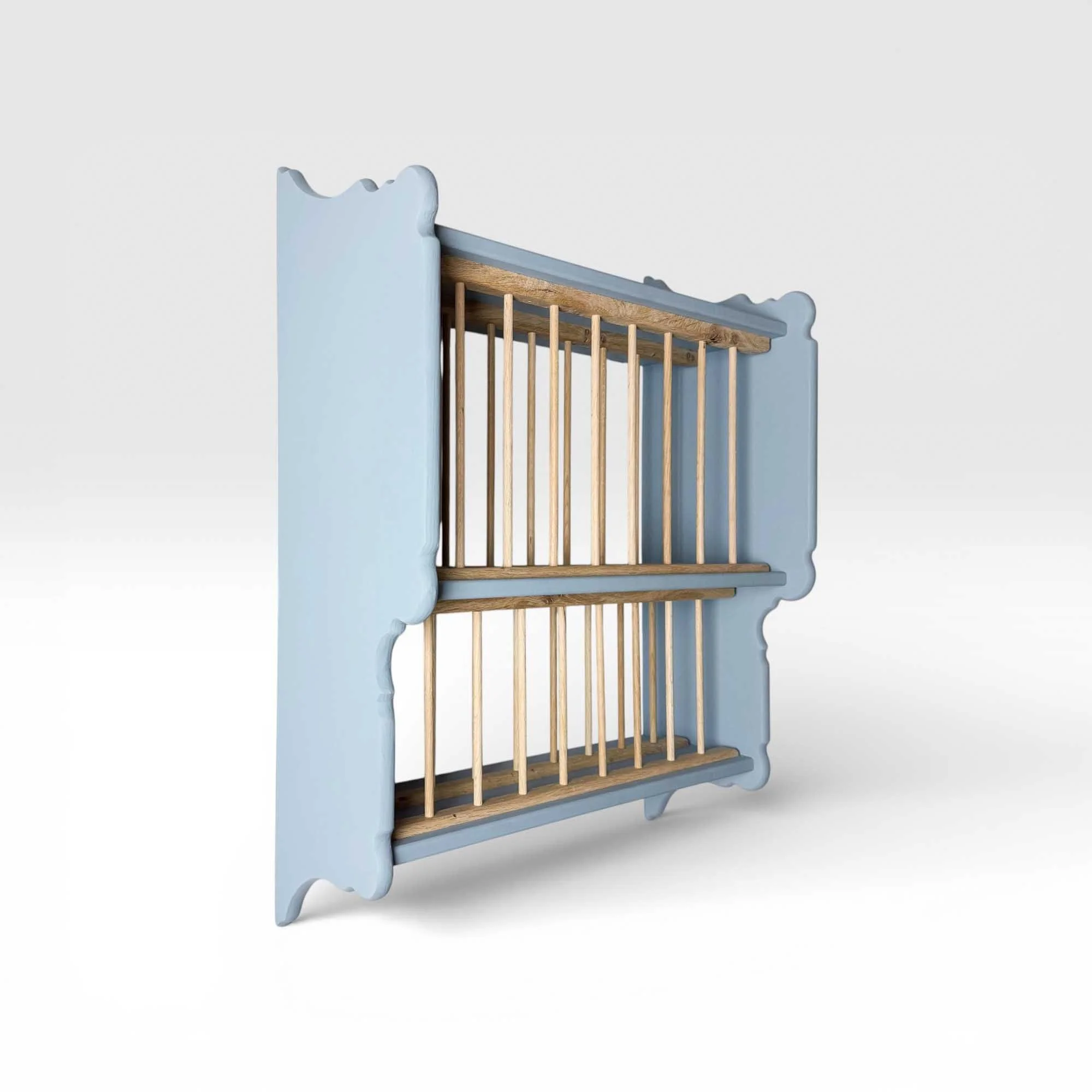 traditional wall hung kitchen platerack