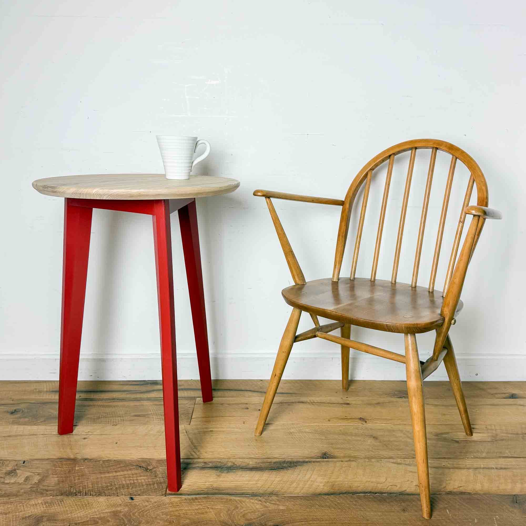 contemporary red cricket table