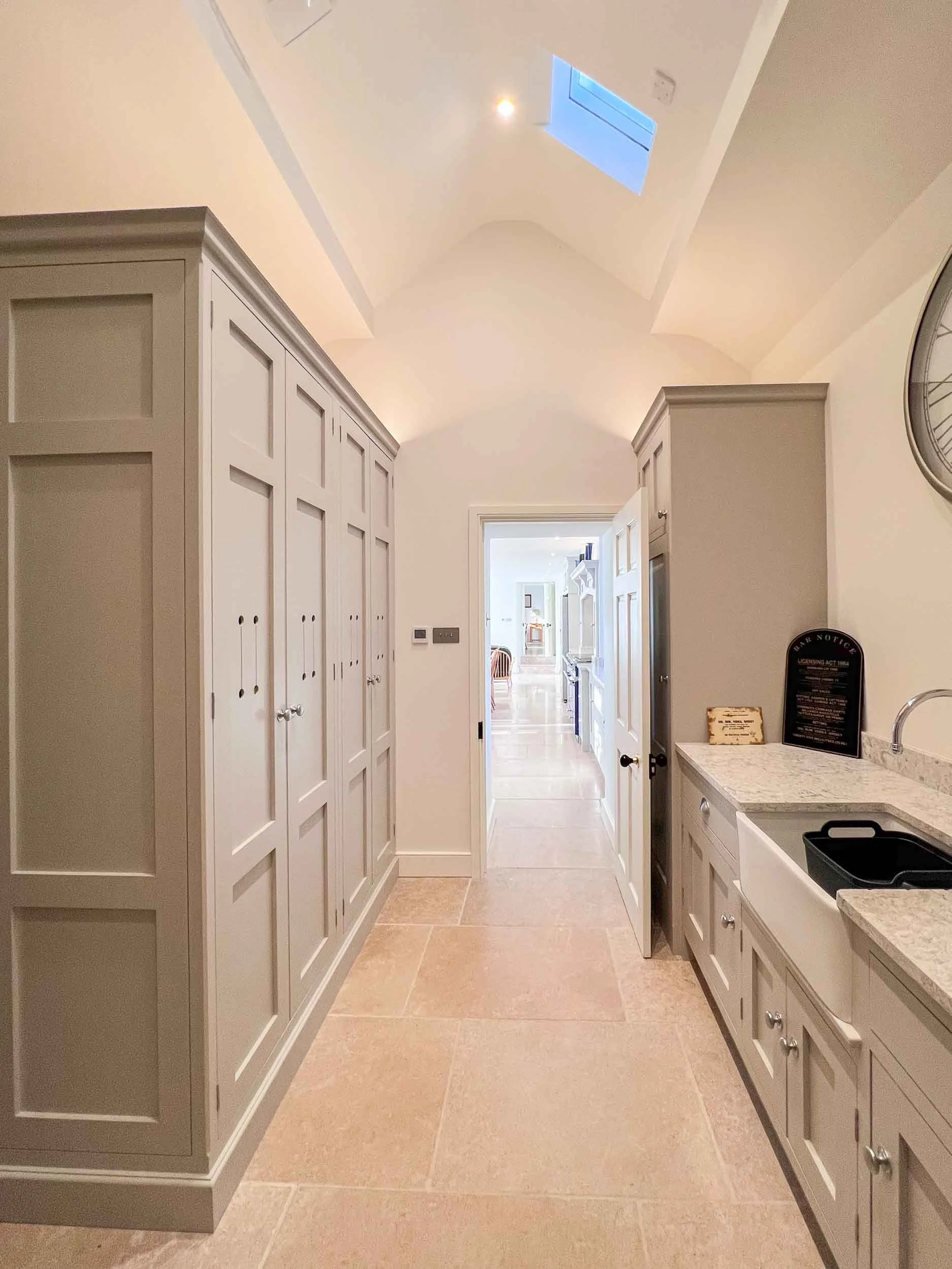 Utility room with view through to the kitchen