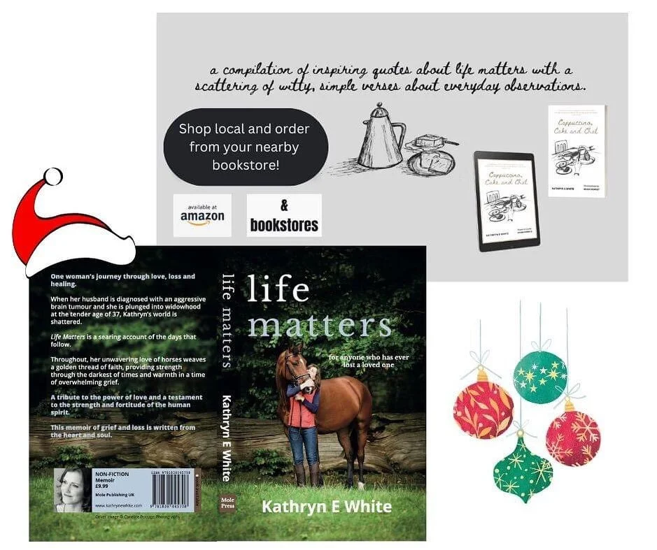 Super stocking filler ideas - and for local friends, you can buy from @chilternvelo Cafe and @wigginton_shop ....also available in large print 😉🙌

&quot;A truly inspirational account of Kathryn&rsquo;s journey through love, loss and healing, illust