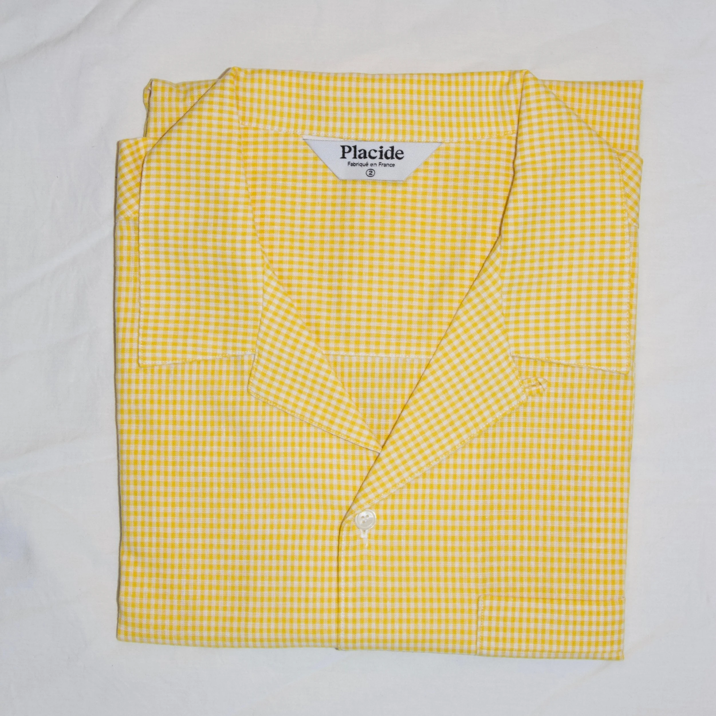 Chemise légère Placide Vichy Jaune.jpg
