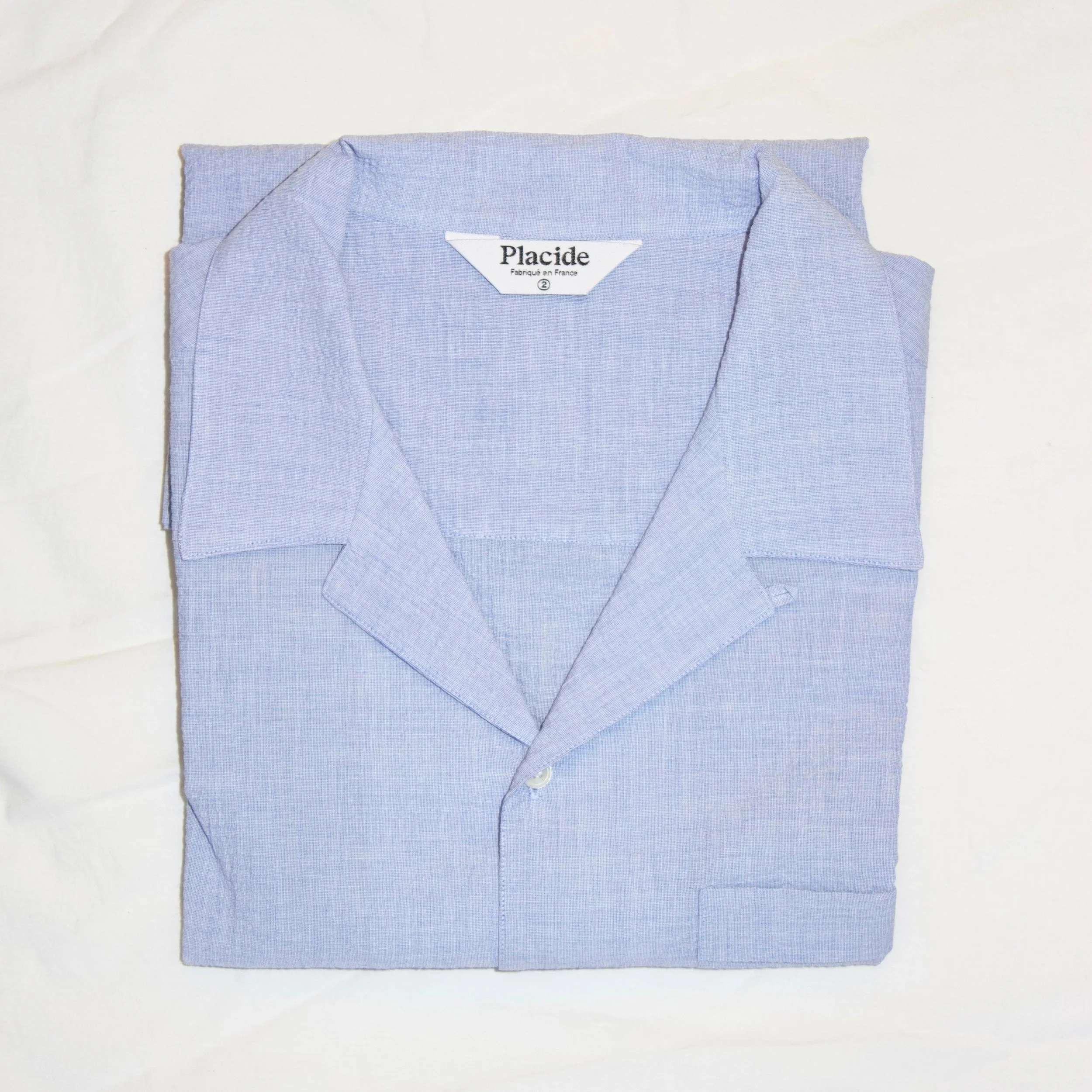 Chemise légère Placide Seersucker Bleu Clair.jpg