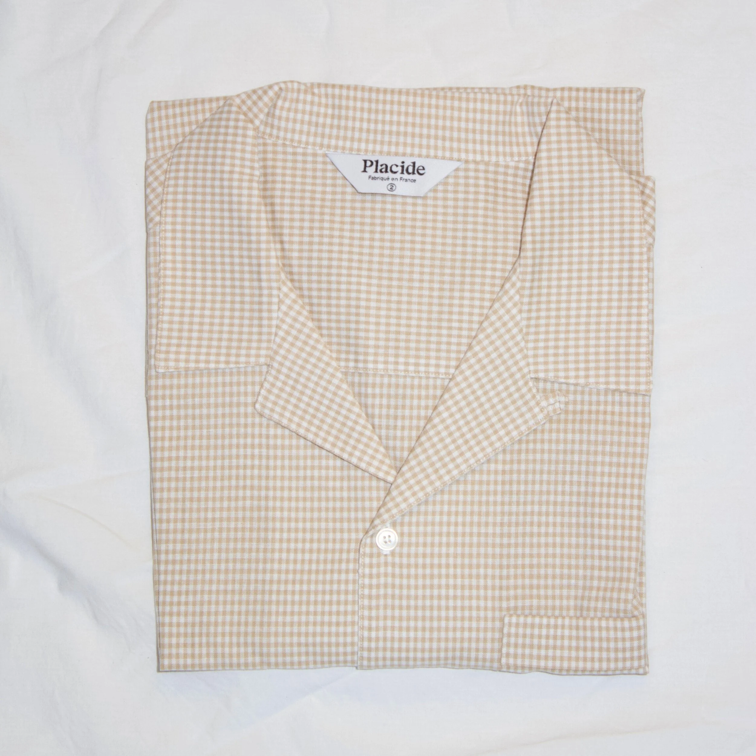 Chemise légère Placide Vichy Beige.jpg