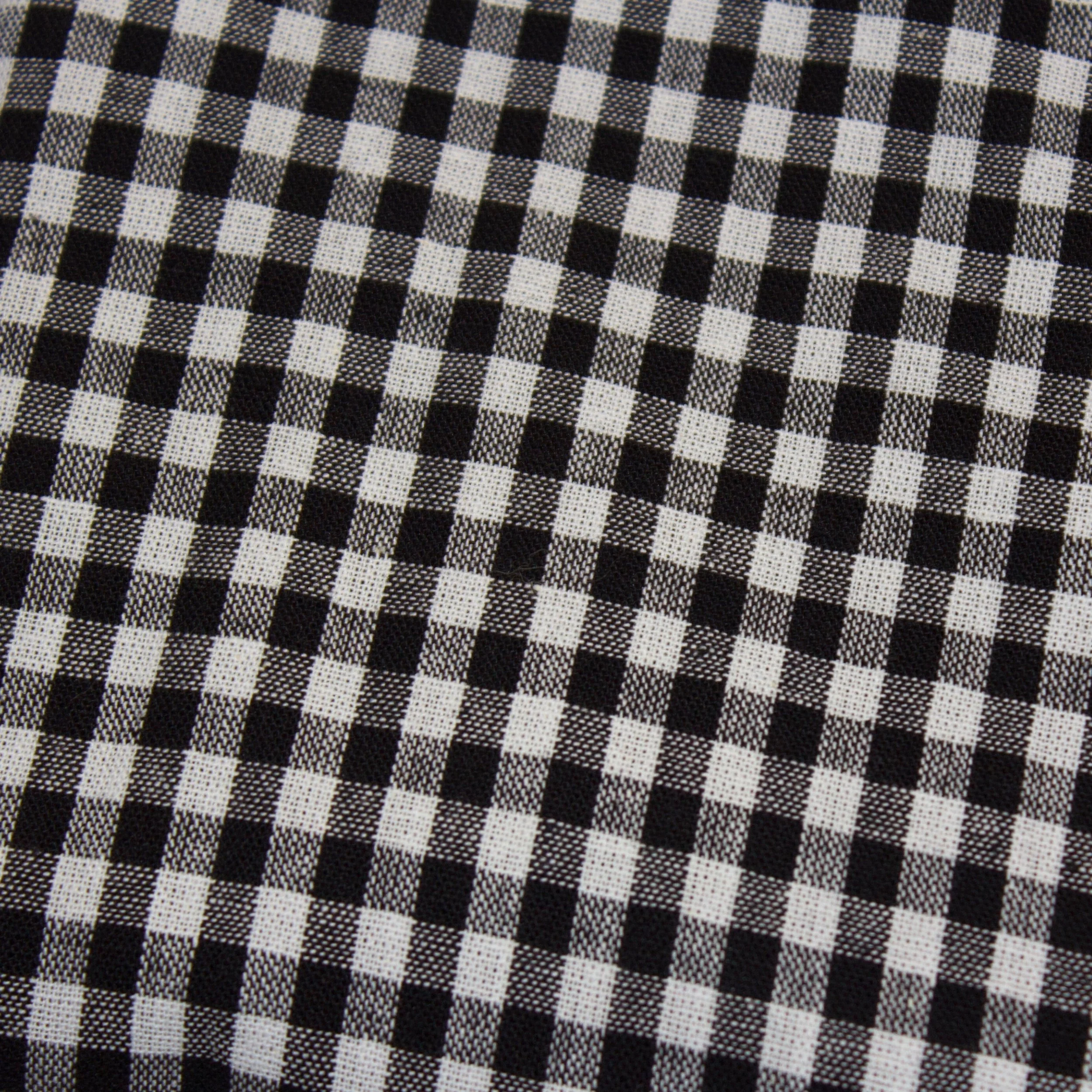 Matière coton Robe Chemise Placide Carreaux Vichy Noir.jpg