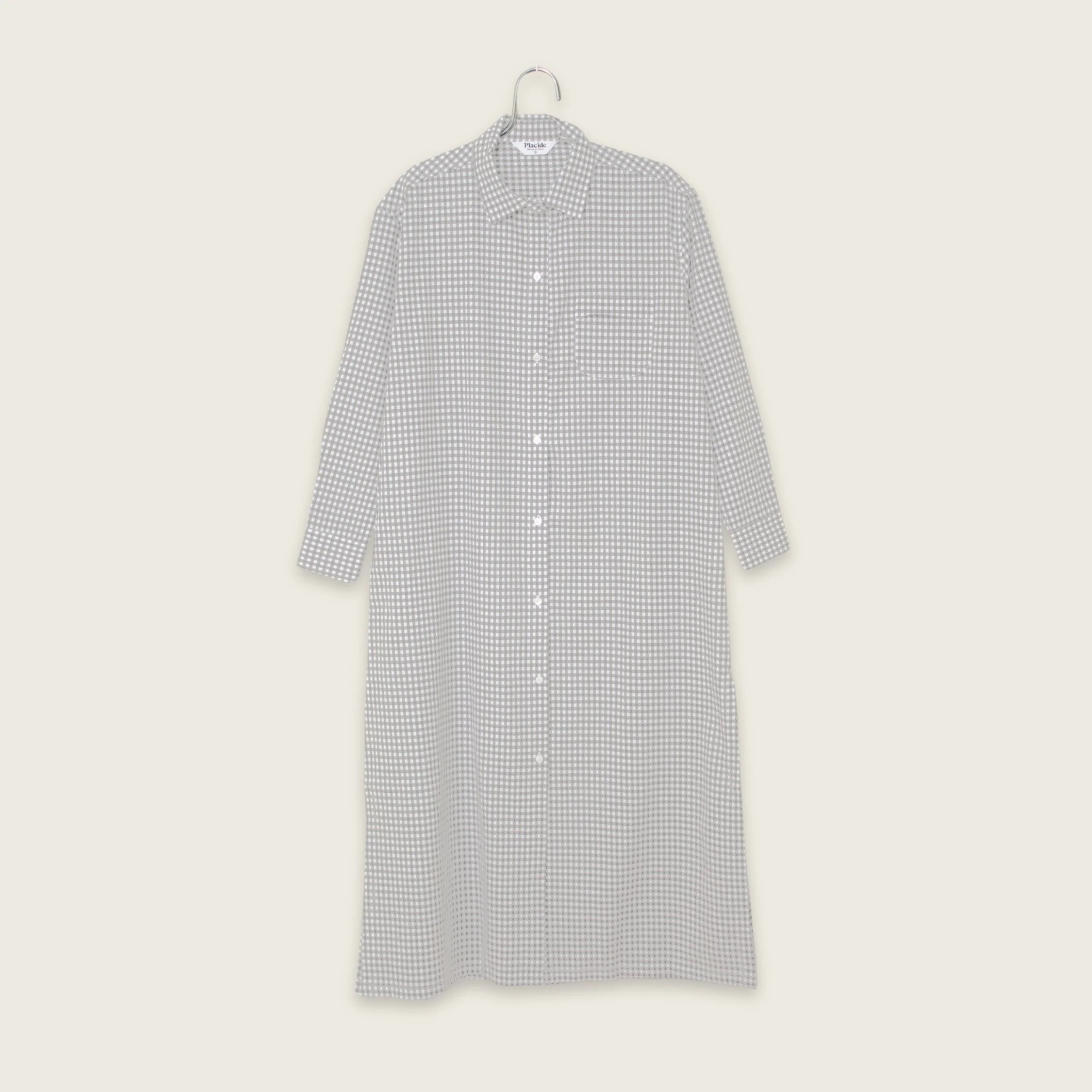 Robe chemise / Vichy Gris