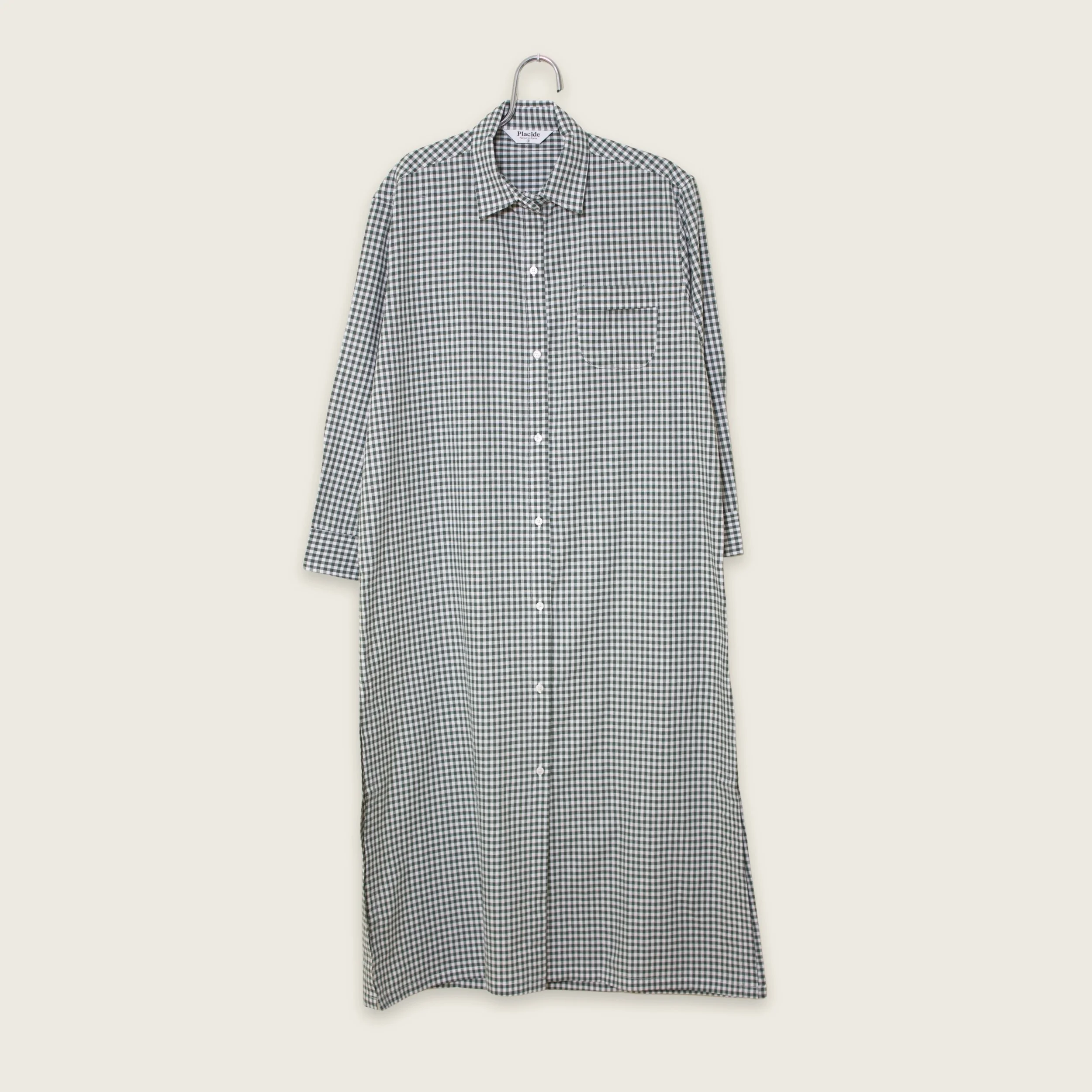 Robe Chemise Placide Carreaux Vichy Vert (2).jpg