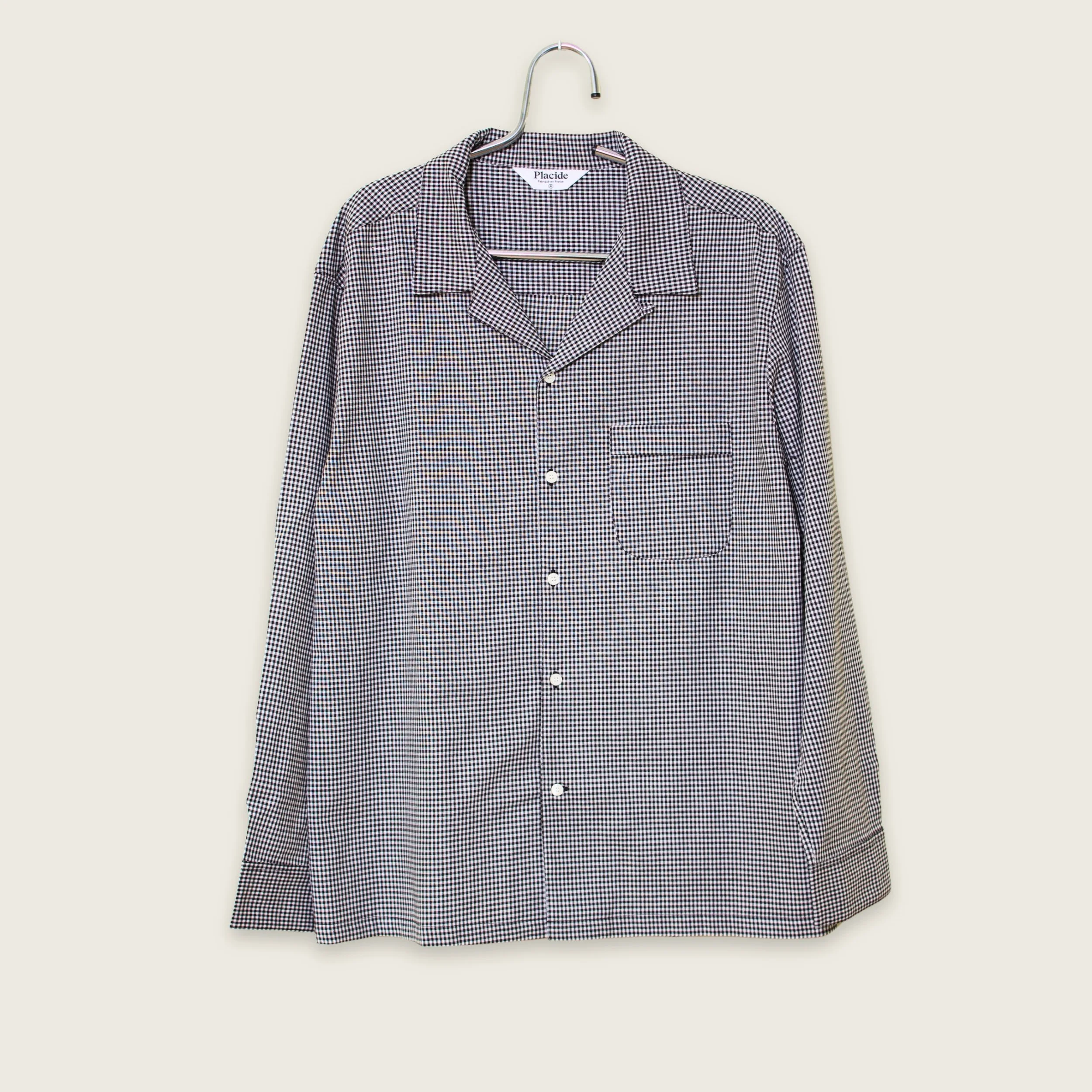 Chemise légère Placide Vichy Noir (3).jpg