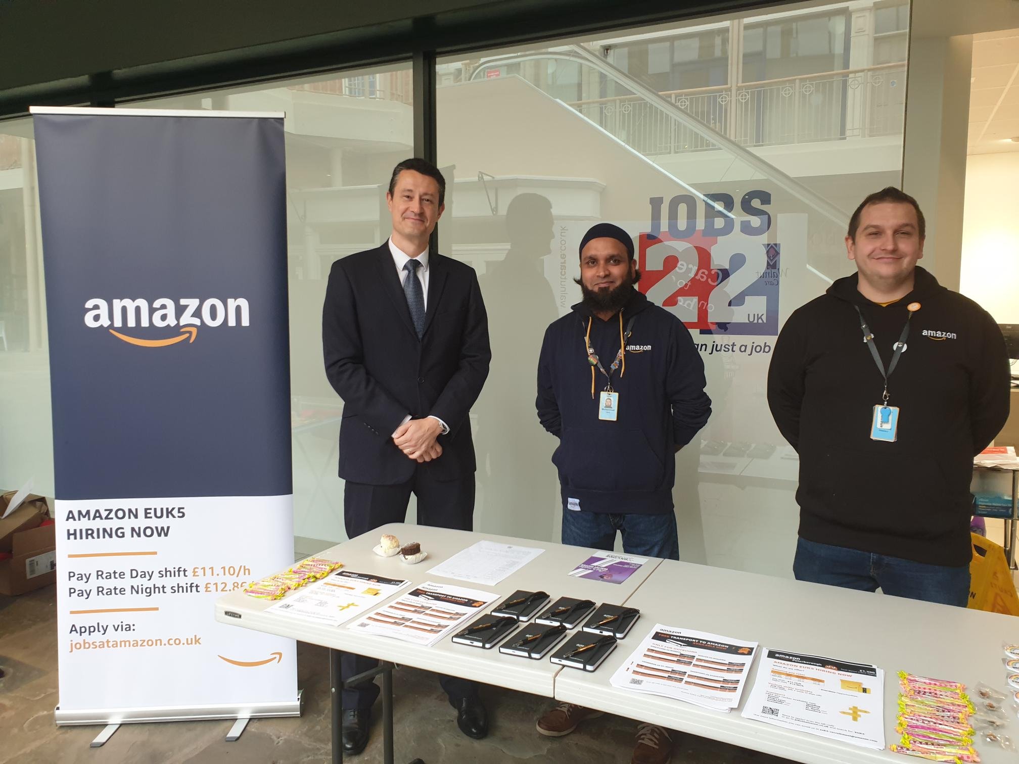 Amazon exhibitors at Grantham Job Fair