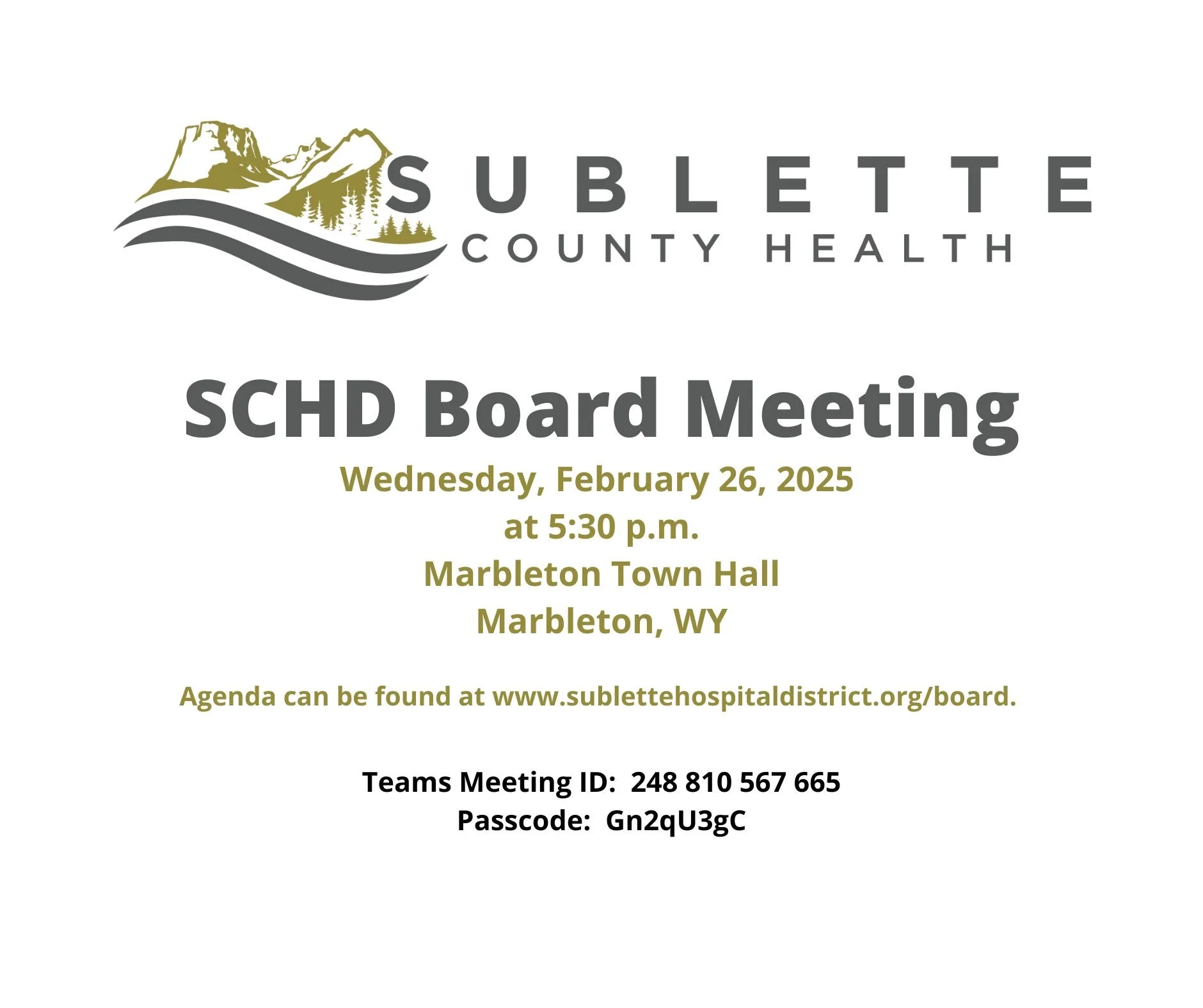 SCHD Board Meeting