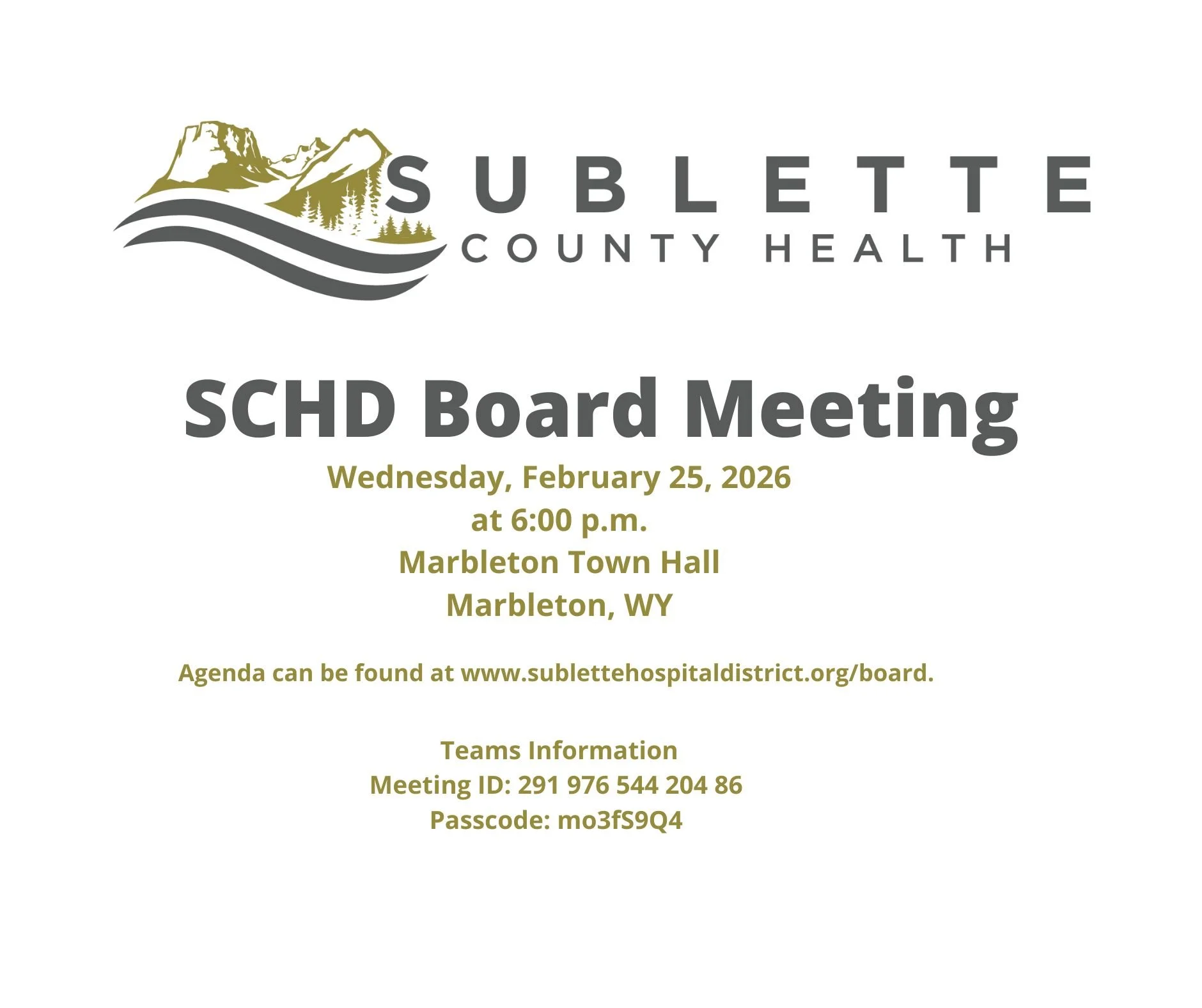 SCHD Board Meeting
