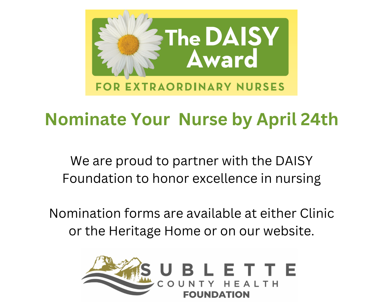 DAISY award nominations are open