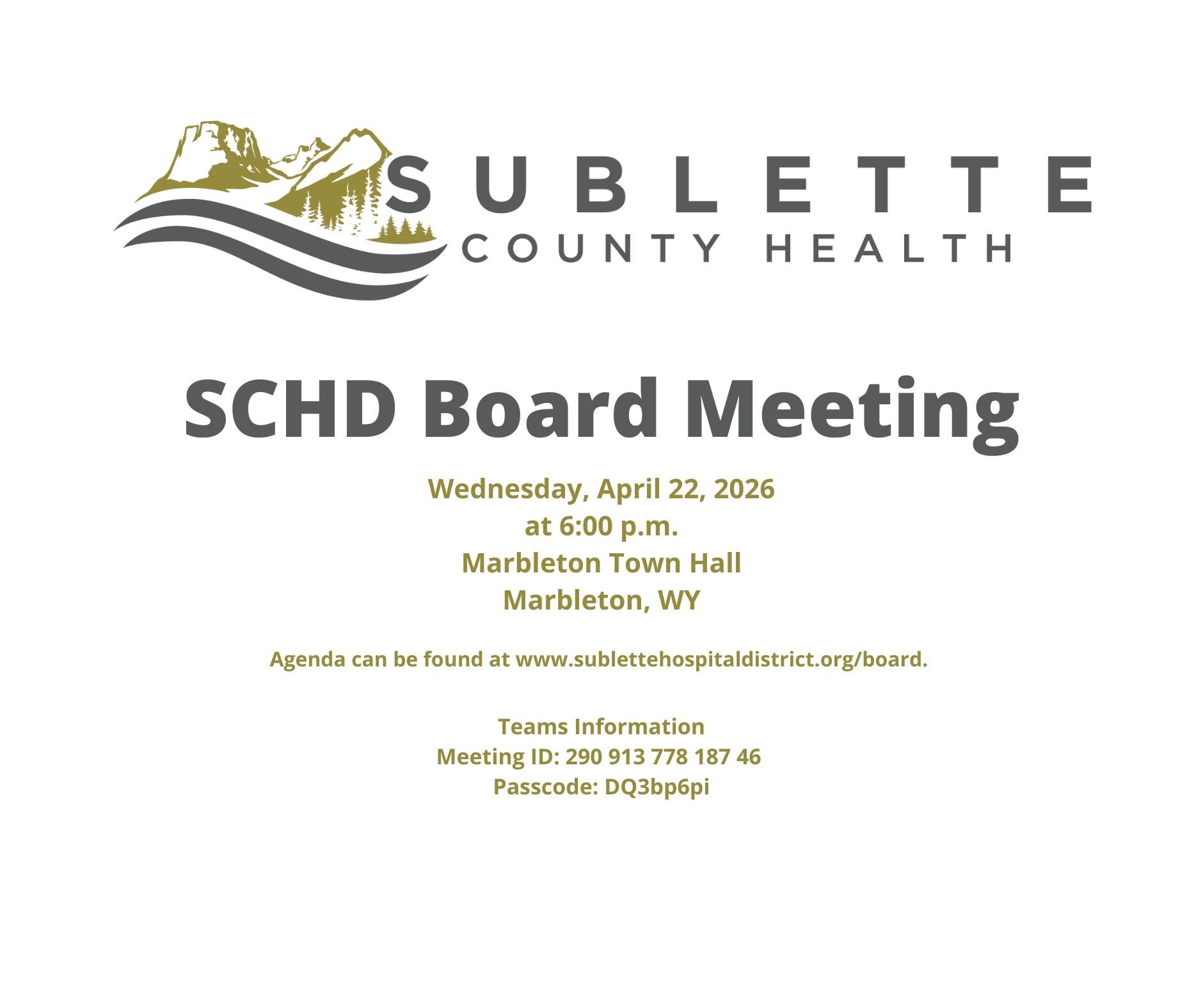 SCHD Board Meeting