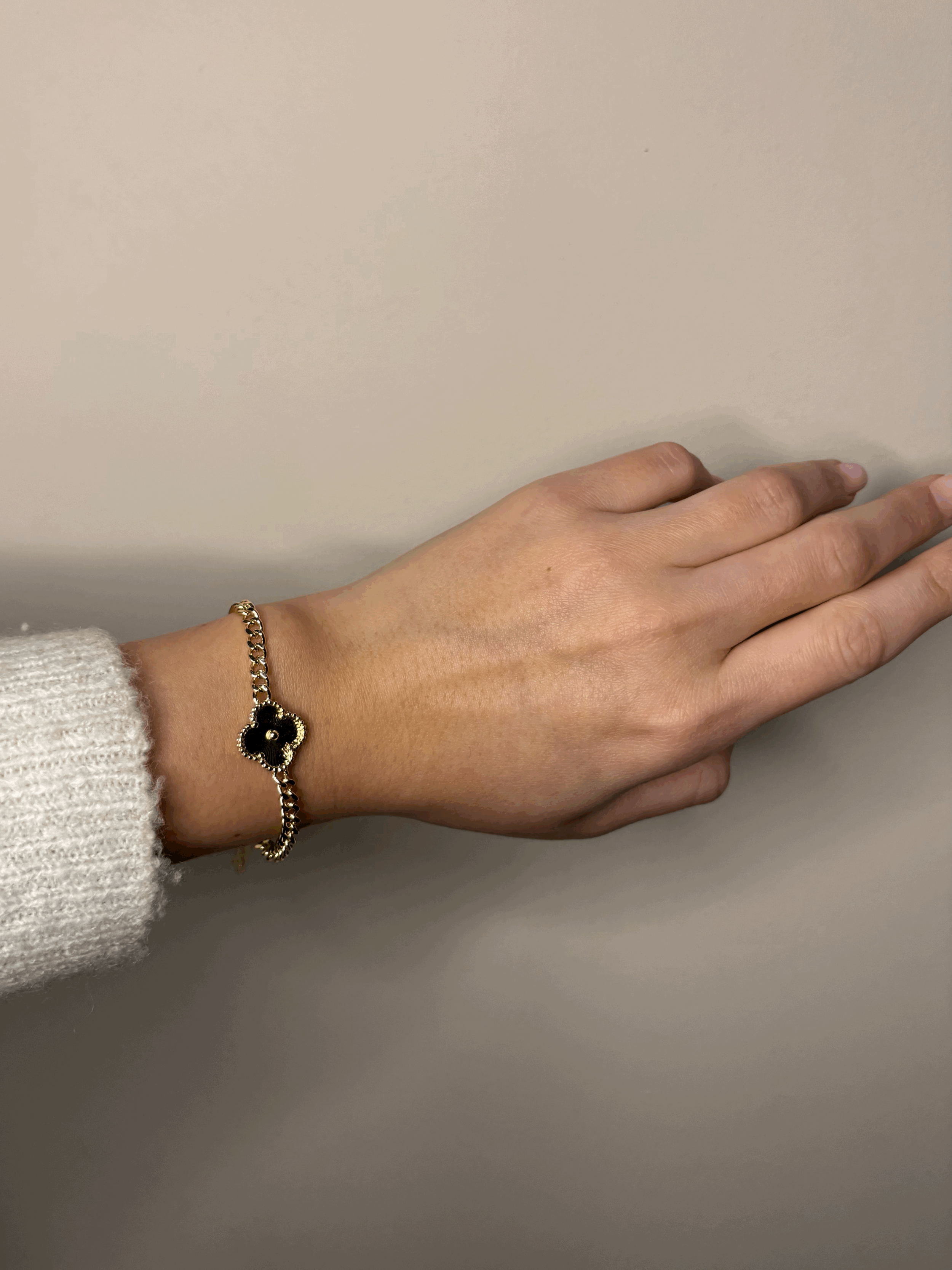 Gold Bracelet - Clover Inspired