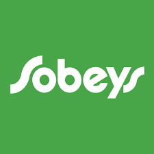 Sobeys logo with white text on a green background.
