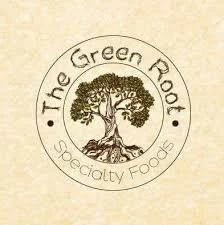 Logo for The Green Roof Specialty Foods featuring a tree inside a circular emblem.