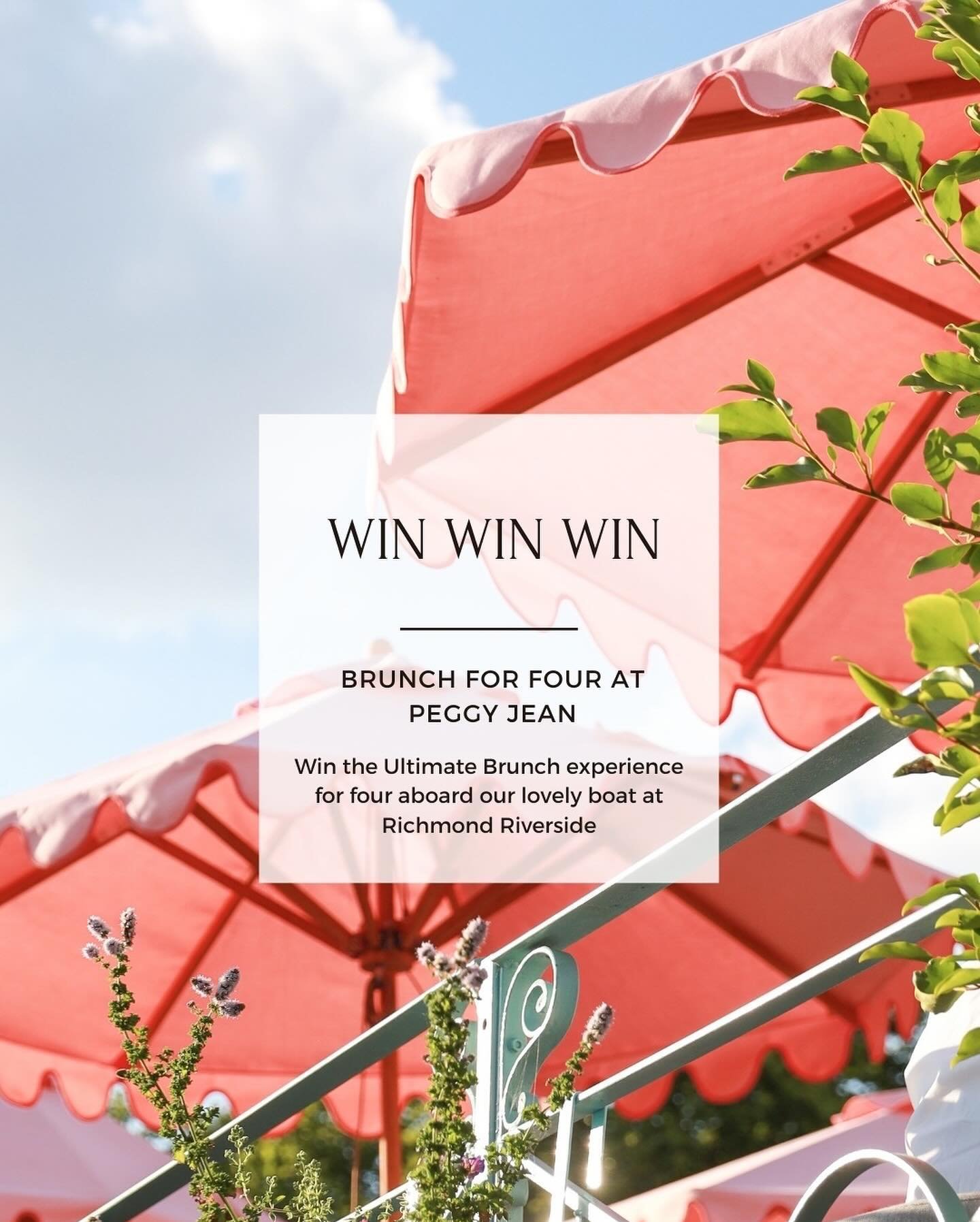Win the Ultimate Brunch Experience for four at Peggy Jean☀️😍
⠀⠀⠀⠀⠀⠀⠀⠀⠀
To celebrate Peggy Jean being back in action for the summer, we are giving away the ultimate brunch and cocktails experience for you and three friends👏🏻🤩 It&rsquo;s the perfec