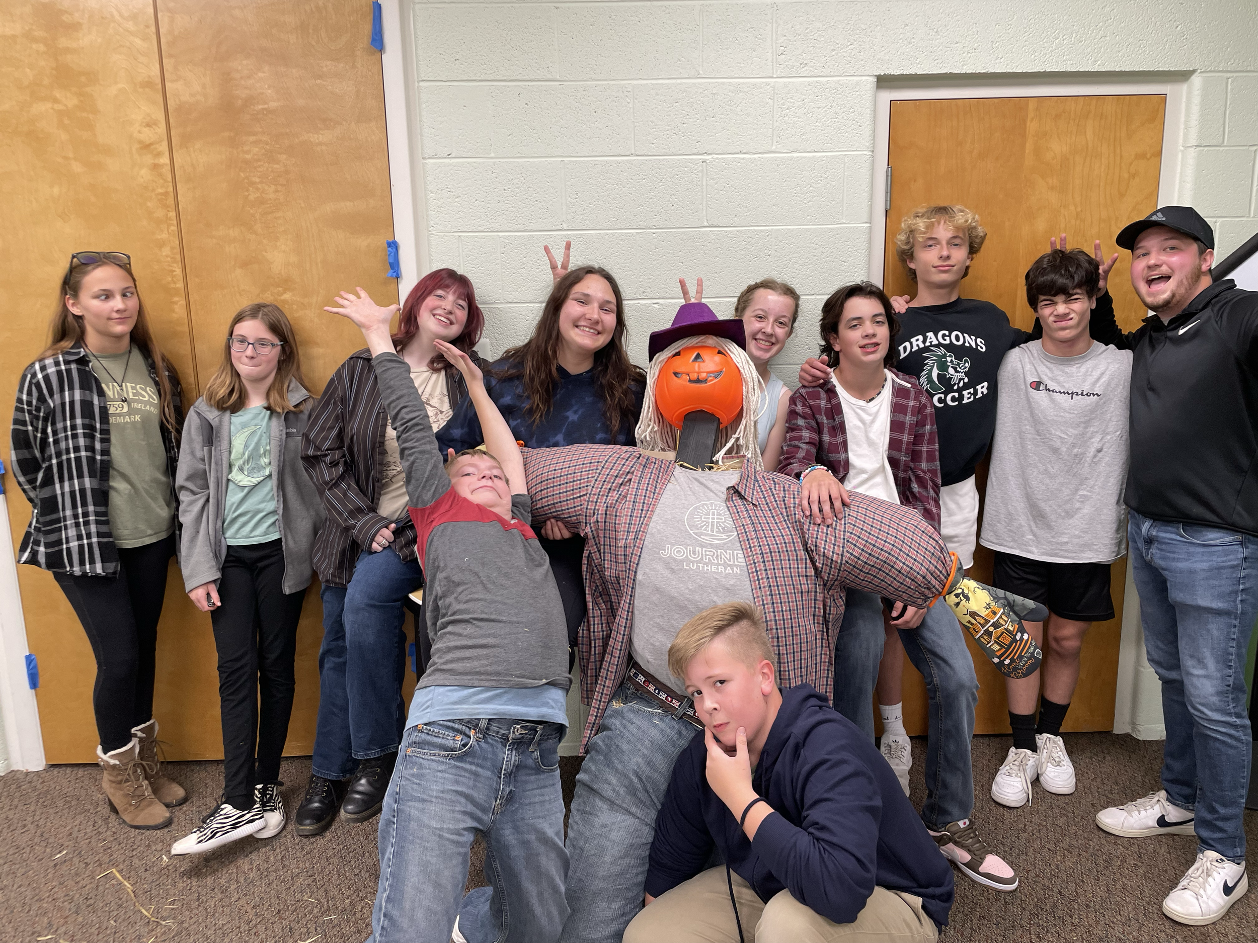 Meet Joe Urney, our youth group's 2022 scarecrow!