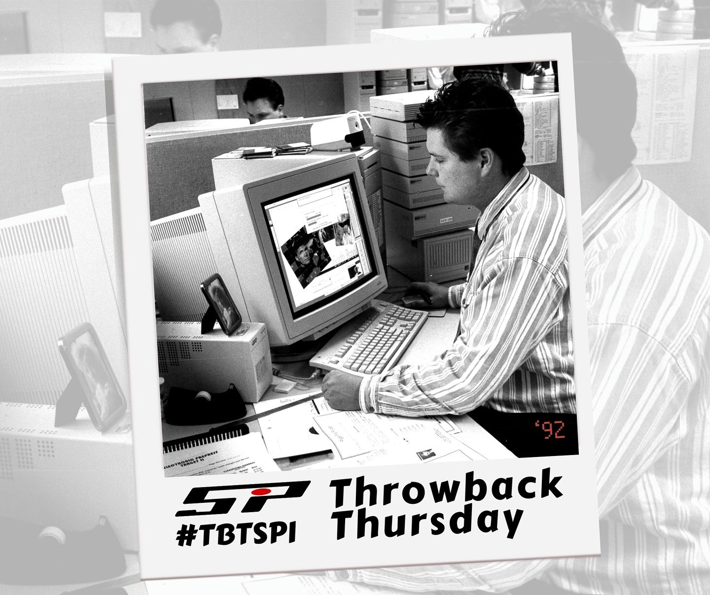 📸 It&rsquo;s time for another round of #TBTSPI
On Thursdays, we&rsquo;re sharing your favorite throwback moments from the SPI community &mdash; and this one comes from Tyler H., who sent in this awesome blast from the past taken in Prepress!

Got a 