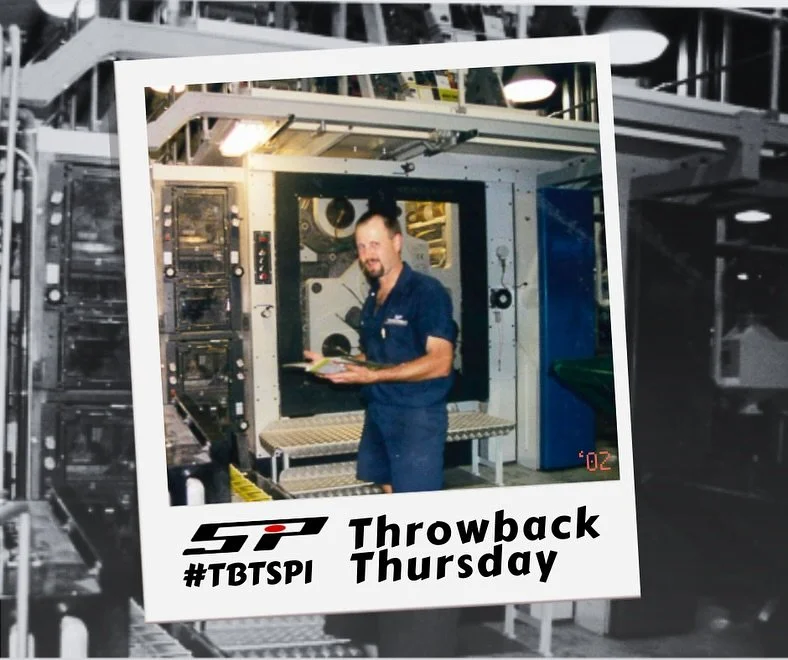 #TBTSPI Back in 2002, you could find Tim C. on the 8-unit press as a 1st Pressman. Fast forward to today, and he&rsquo;s leading the way as our 1st Shift Pressroom Supervisor! A true example of growth, dedication, and the journey within SPI. 👏

#TBT