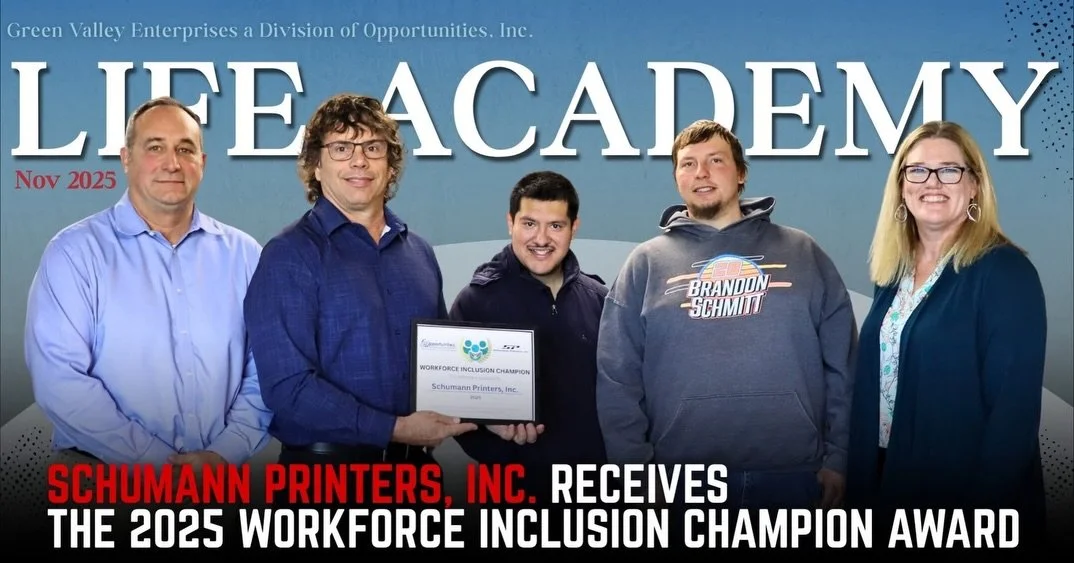 Proud moment for our team! 🎉 Schumann Printers, Inc. has been named a 2025 Workforce Inclusion Champion &mdash; an award honoring employers who create meaningful opportunities for individuals with diverse abilities.

We&rsquo;re especially grateful 