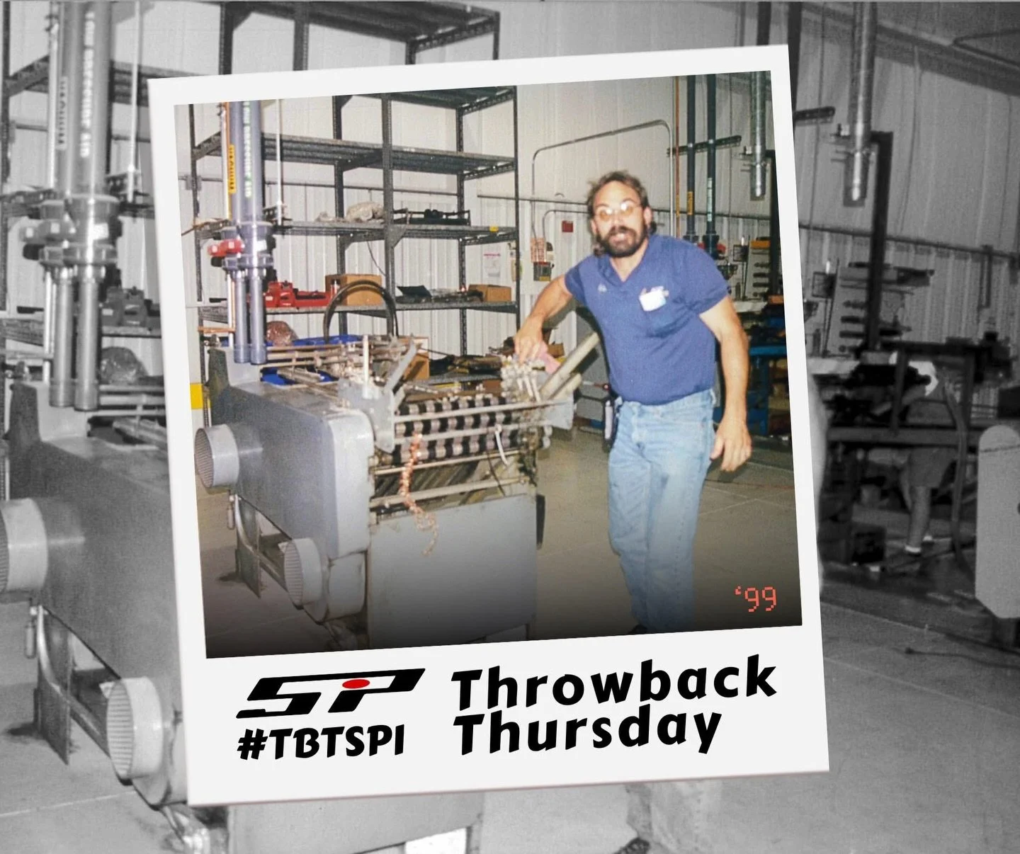 #TBTSPI &mdash; Eric O., then and now.
&rsquo;99 ➜ Today: Still bringing his dedication, skill, and humor to our bindery crew every day. 

#SPITeam #TBT