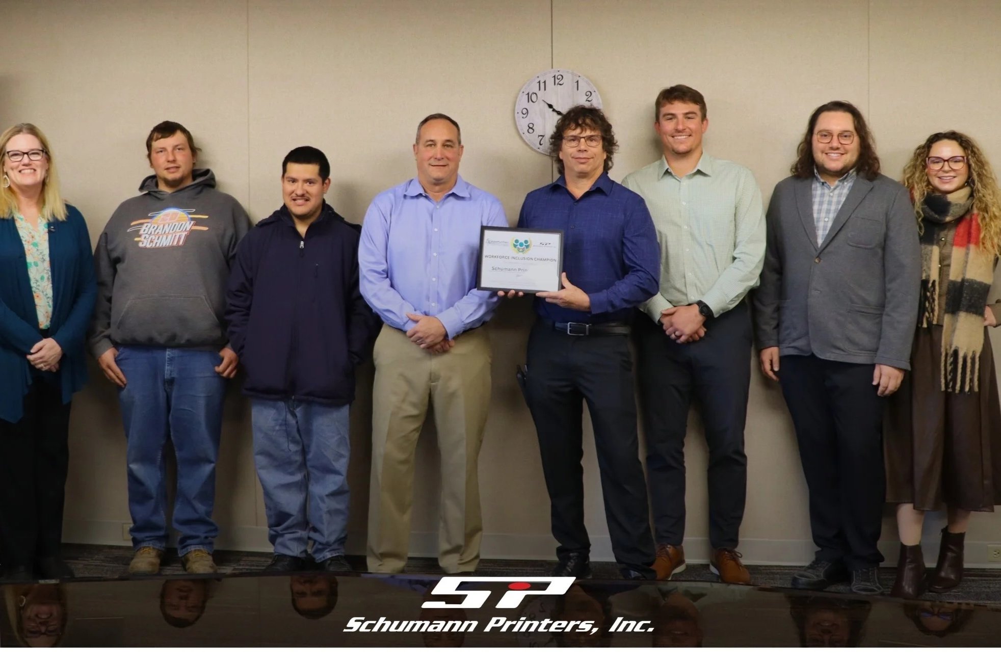 Schumann Printers Named Workforce Inclusion Champion by Green Valley Enterprises
