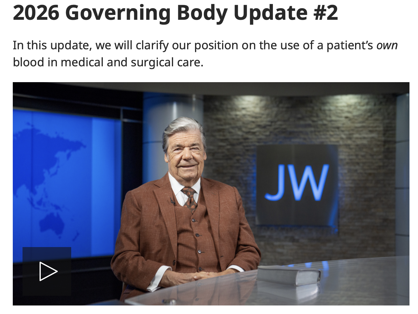 Governing Body Blood Policies Murder Members for Twenty-Five Years