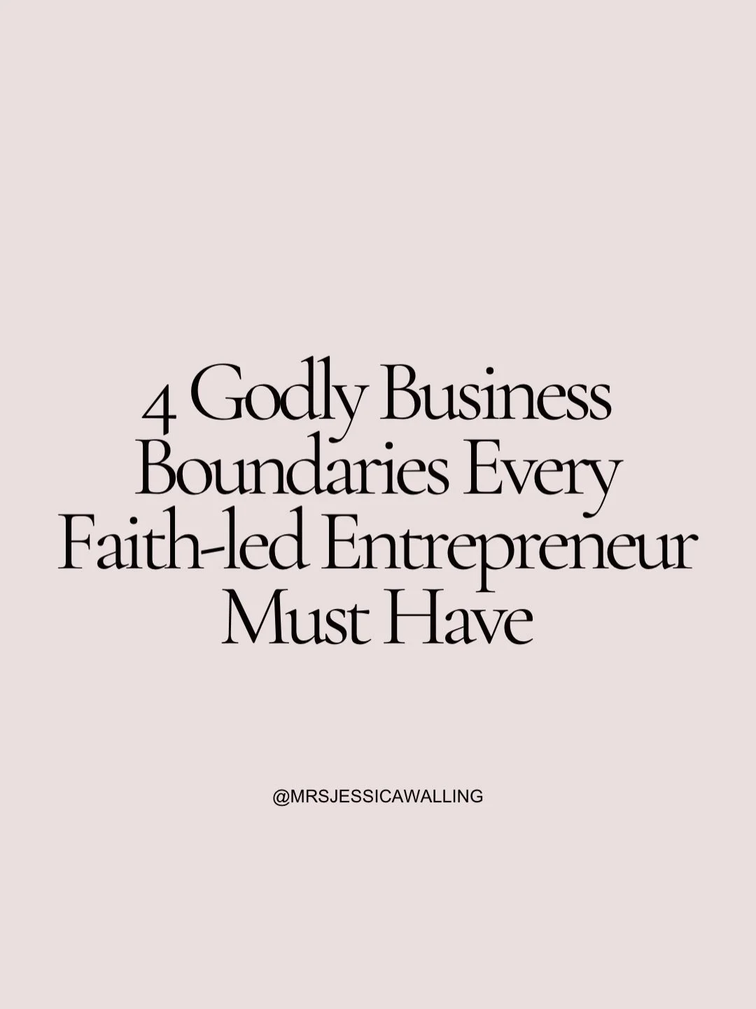 This is what happens when you don&rsquo;t have boundaries in your business&hellip;

You won&rsquo;t stay consistent and end up quitting. You&rsquo;ll get caught up in comparison. You&rsquo;ll believe the lies of the enemy instead of standing on God&r