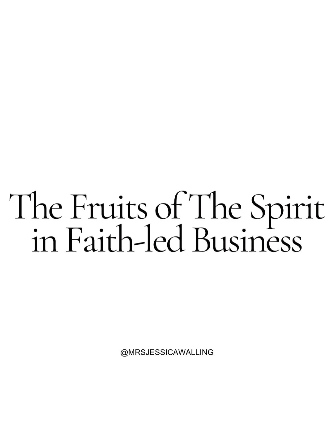 A truly &ldquo;successful&rdquo; business in the eyes of the Lord is a business that bears the fruits of the Spirit.

&ldquo;But the fruit of the Spirit is love, joy, peace, patience, kindness, goodness, faithfulness, gentleness, self-control; agains
