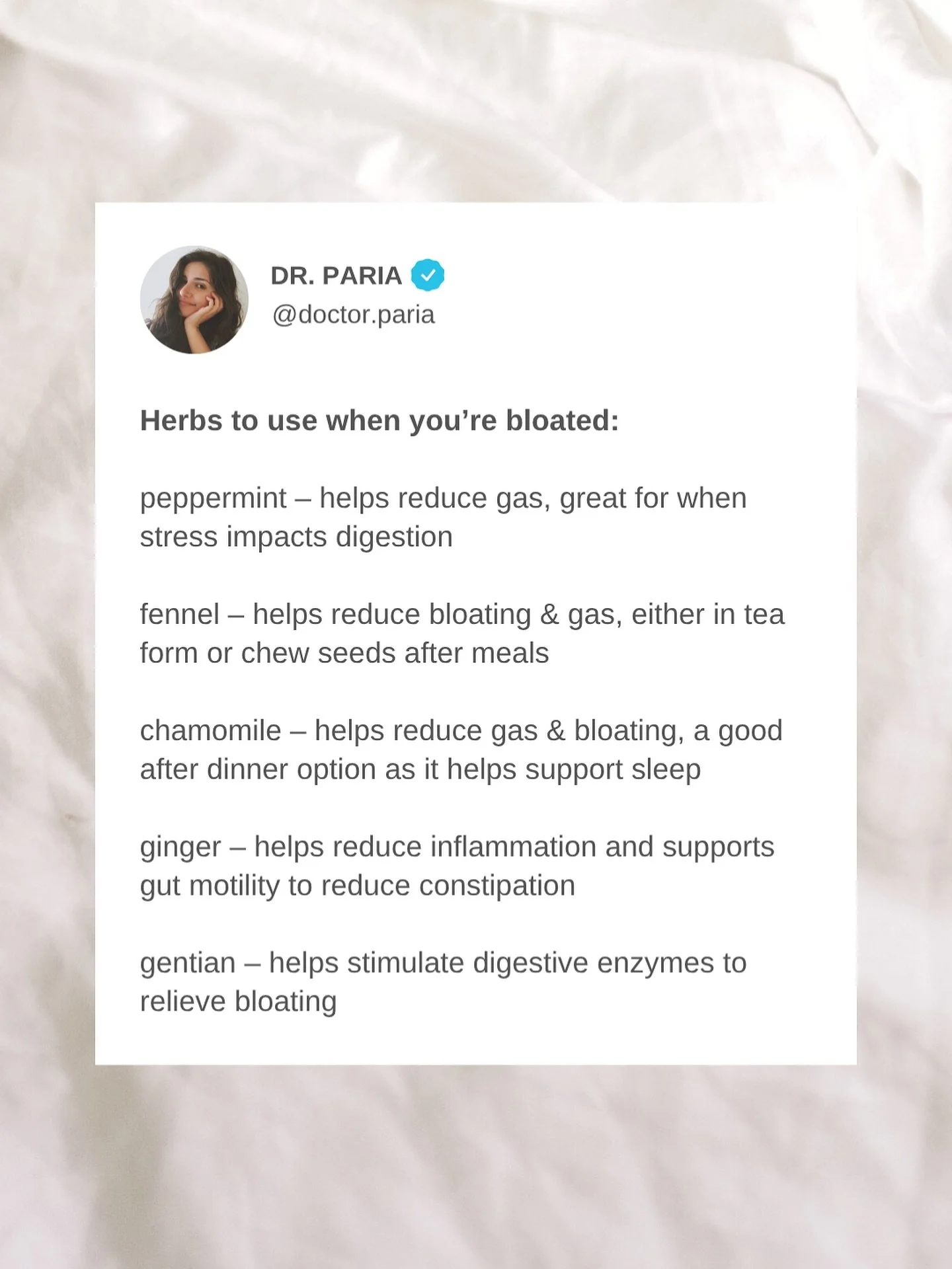 Some digestive herbs I love 🤍 #digestionsupport #digestivewellness #bloatingremedy #bloatingrelief #bloatingtips #gutmicrobiome #guthealthy