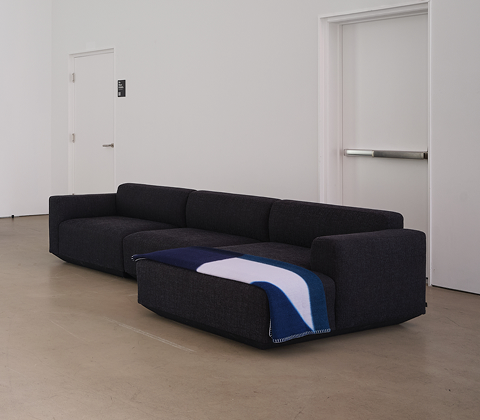 Sectional sofa    
(1st floor only. Requires floor plan to move)  
124"w x 3'd and  5'd x 27"h