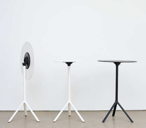 Tall Outdoor Tables   
Black (3): 31.5”W x 43”T  
 White (1): 27.5”W x 43”T  
 White (1): 23”W x 43”T
