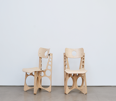Tom Sachs Chairs (2)  
 (Natural Wood)