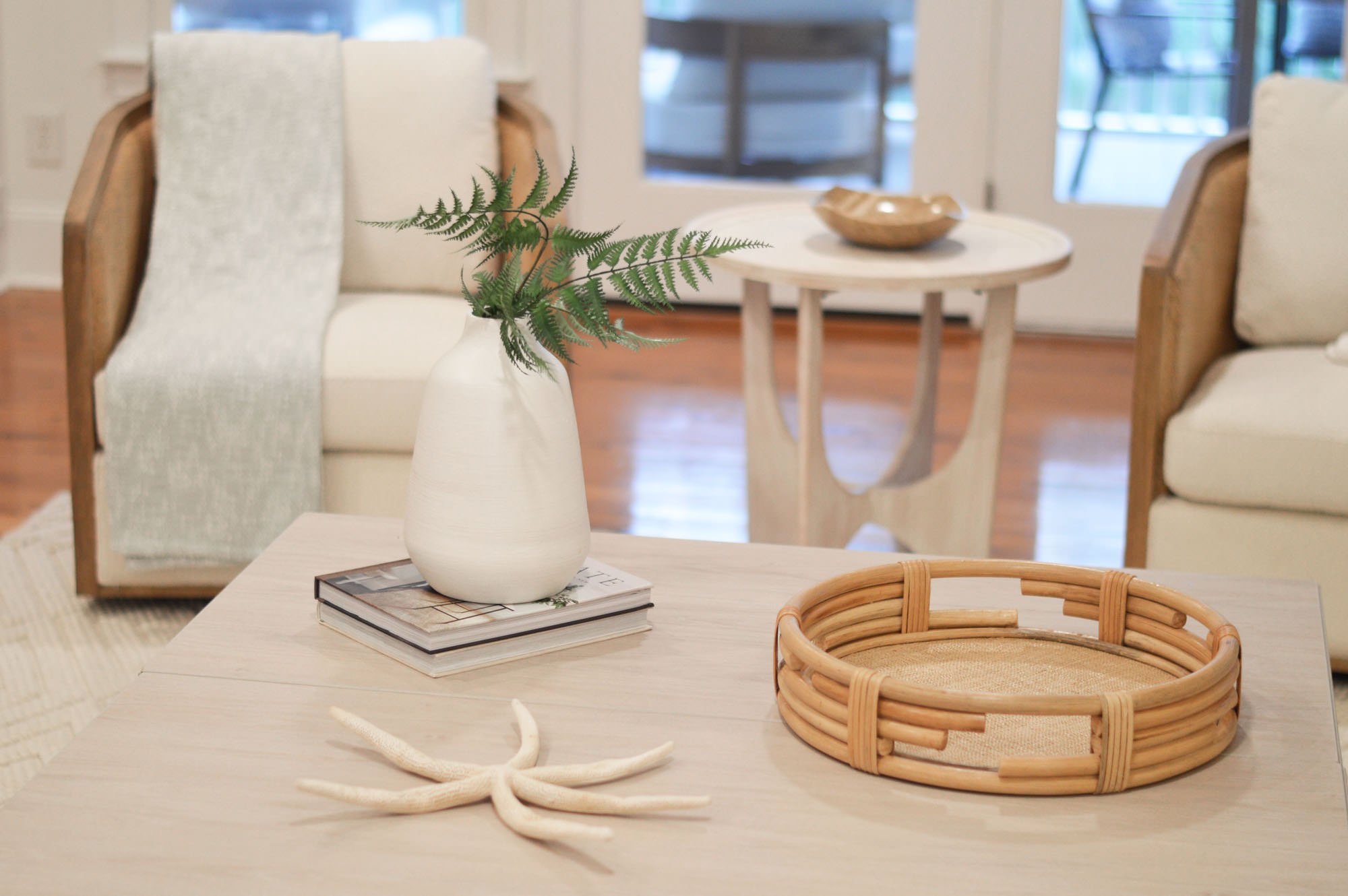 2 chairs and coffee table  - home staging tips charleston, SC