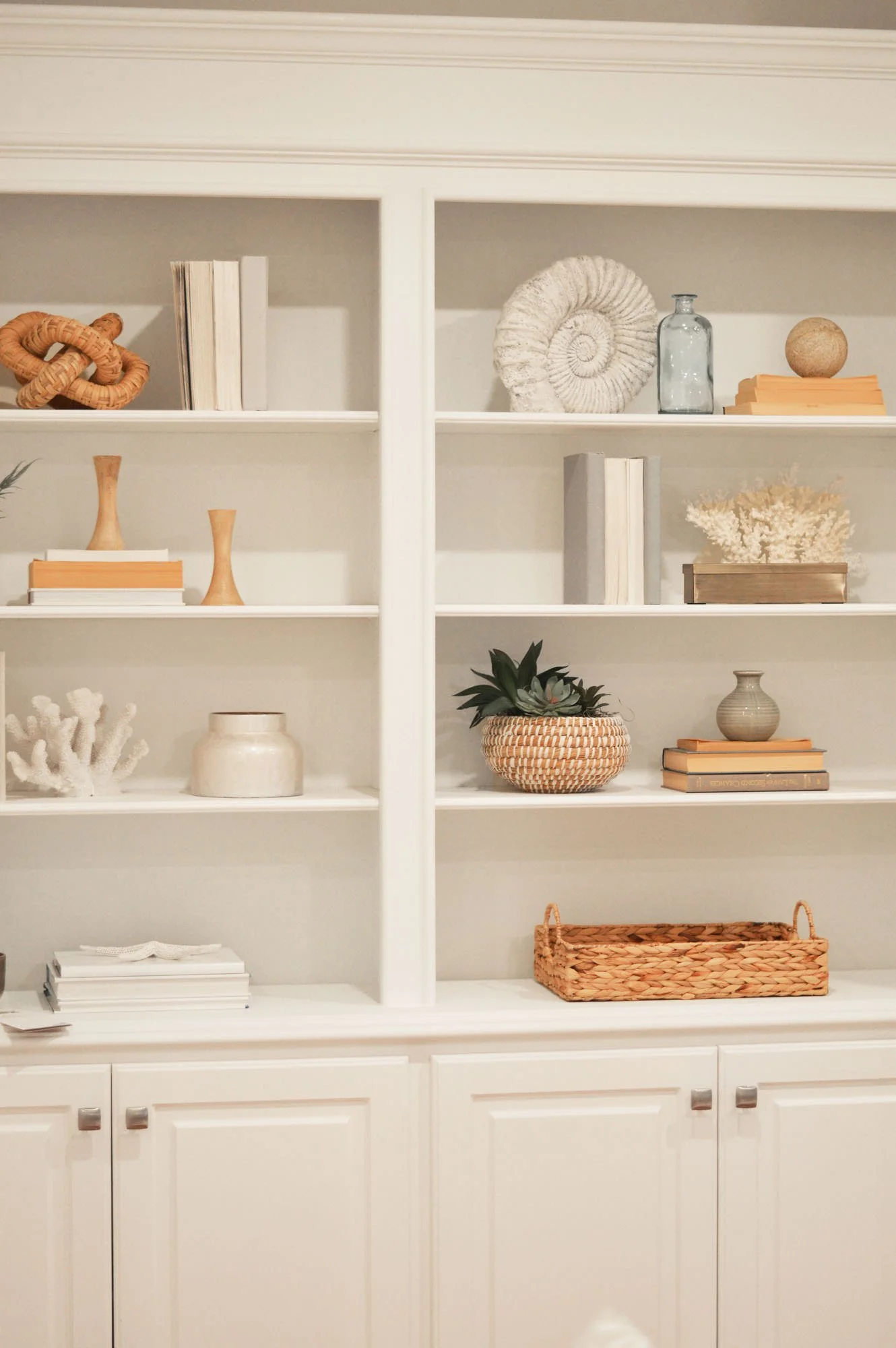 decor on shelves - real estate home staging