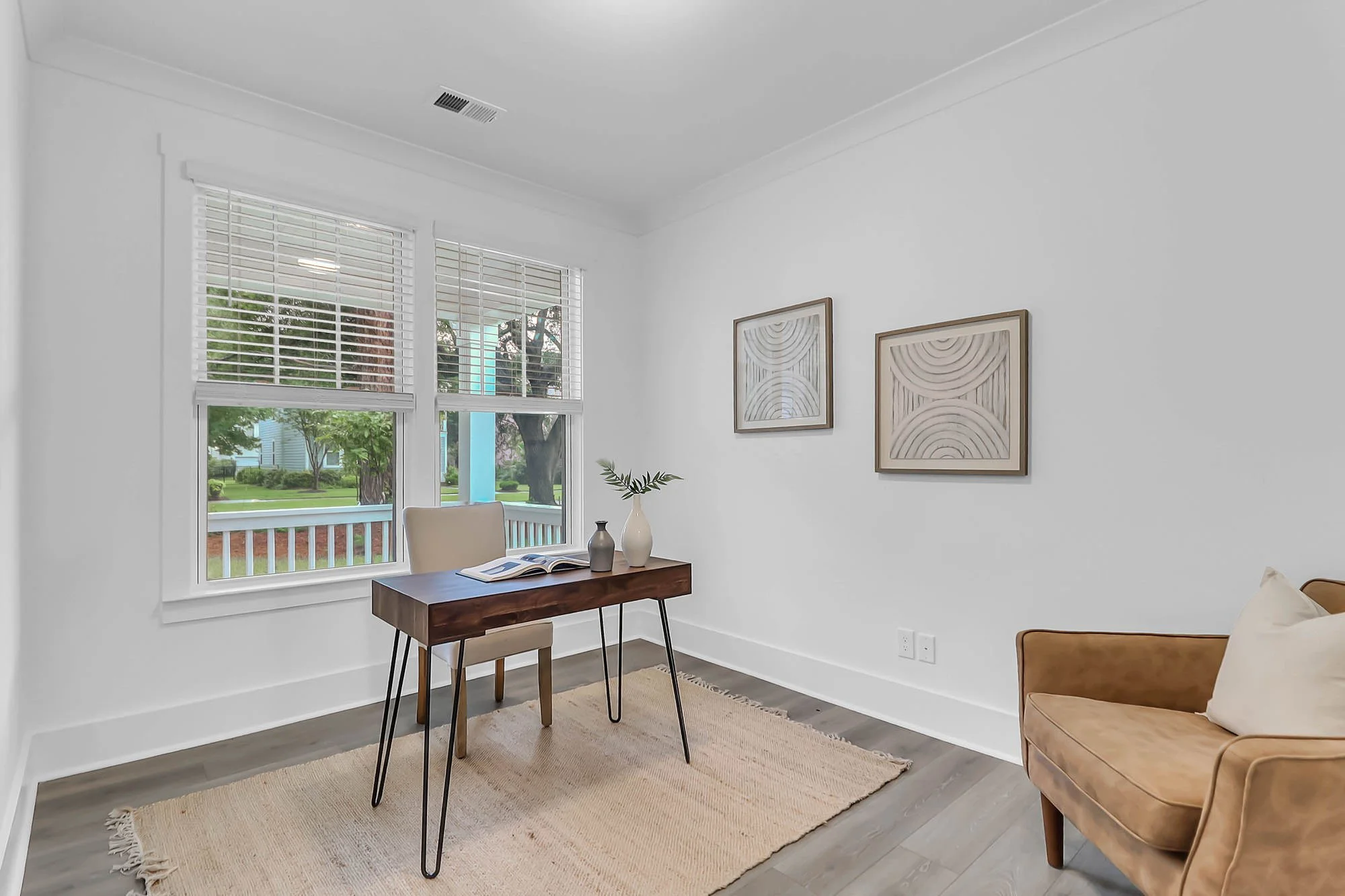 home office with desk and chair