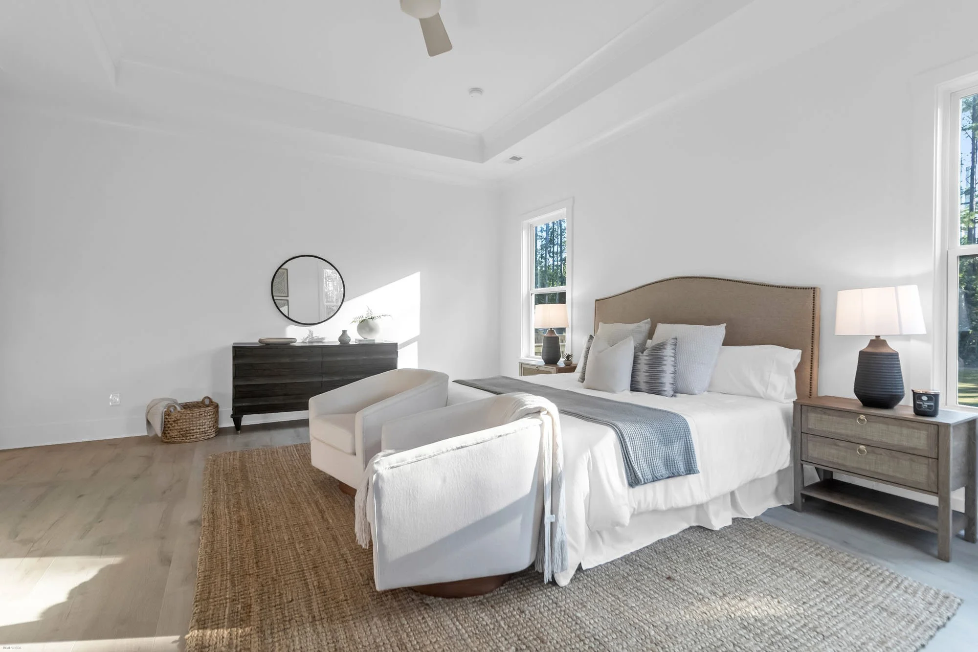 pirmary bedroom, bed, nightstands and dresser - home staging mistakes