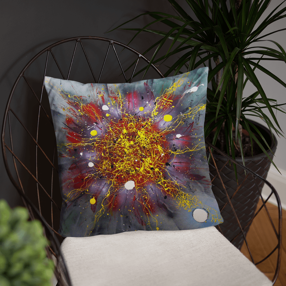 Abstract explosion 18" X 18" pillow