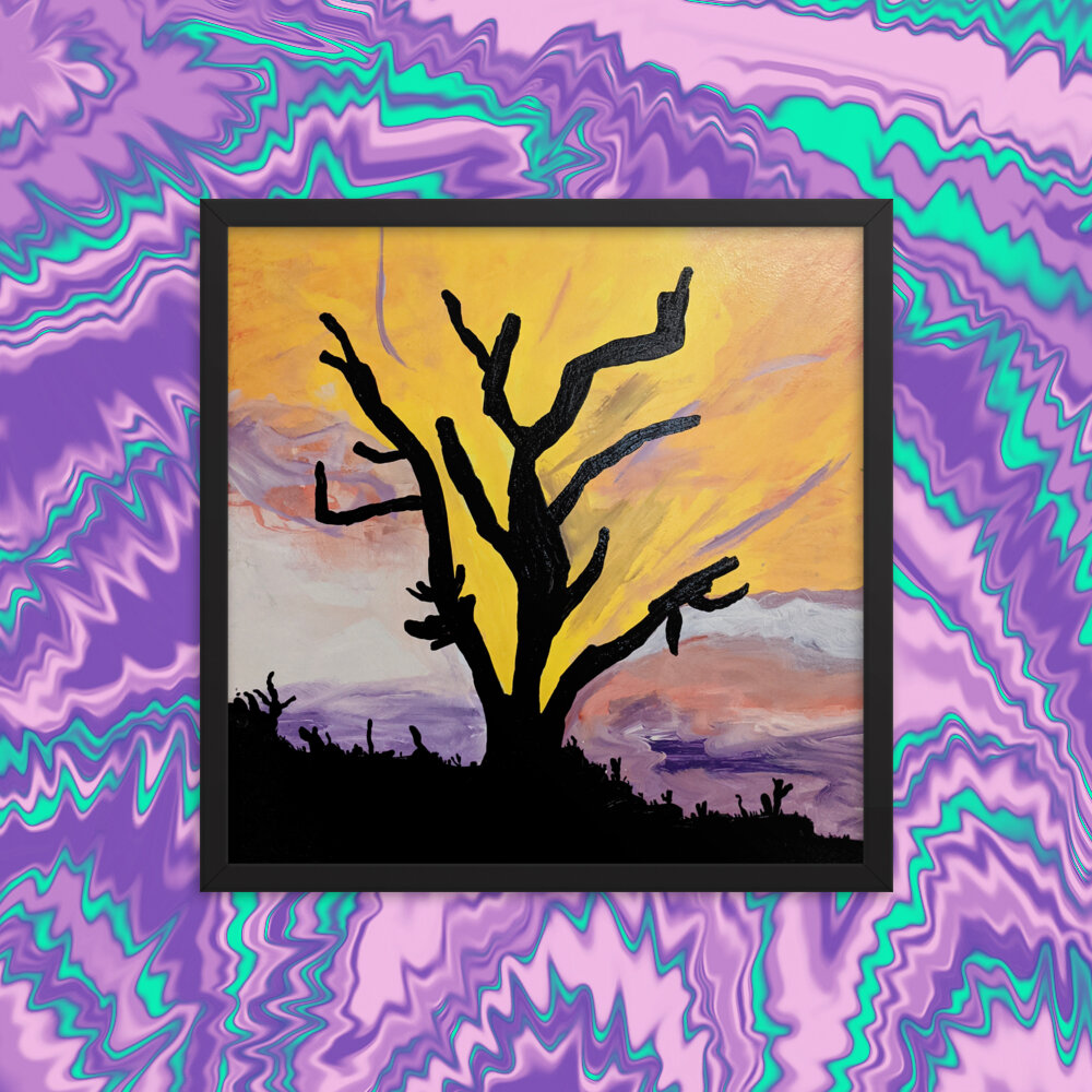 Solo tree framed photo