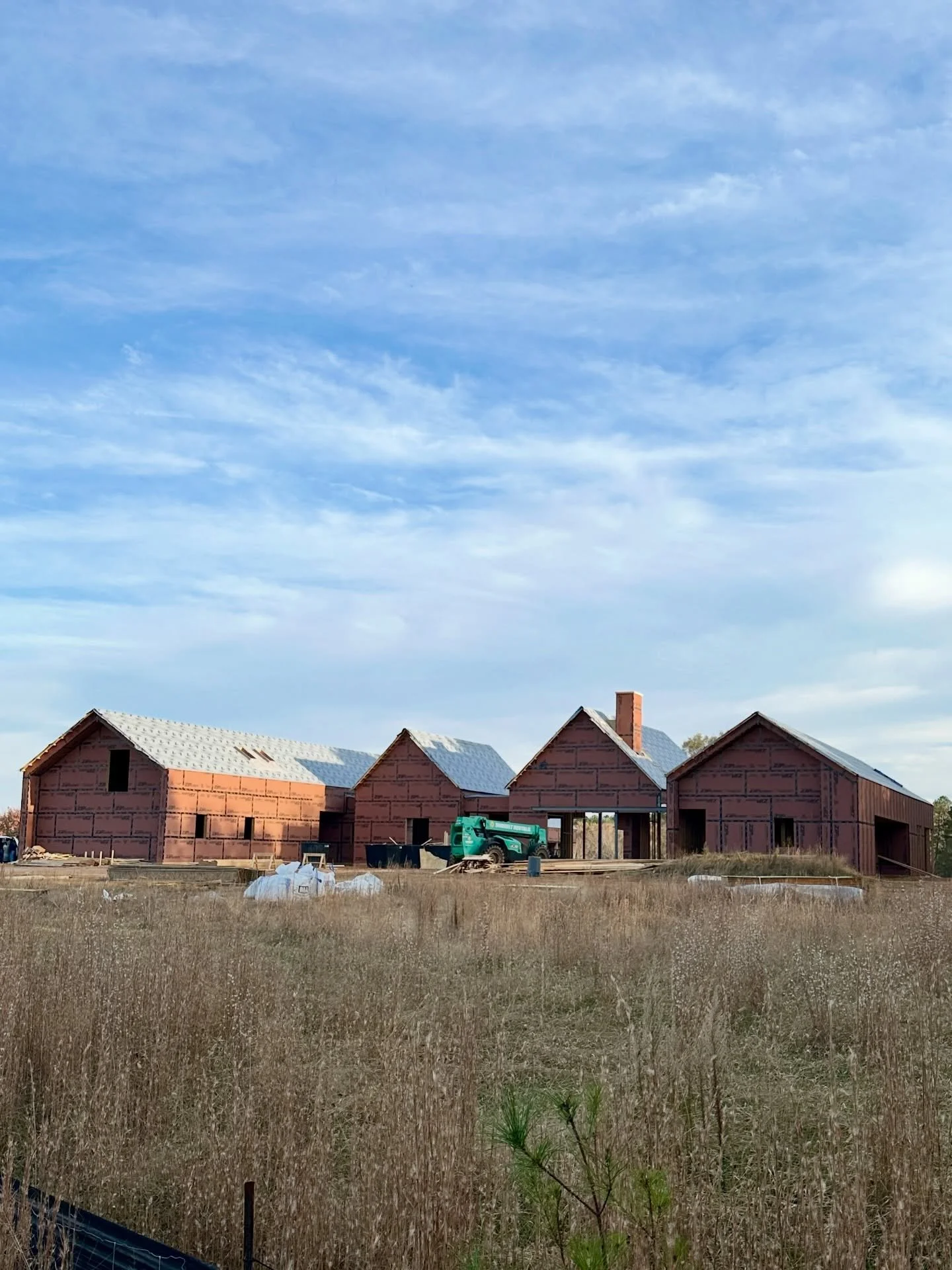Bramlett Road House construction progress. Enormously satisfying to see our design built by @cobblestone_homes coming together. 
.
.
.
.
.
#architecture #design #construction #wip