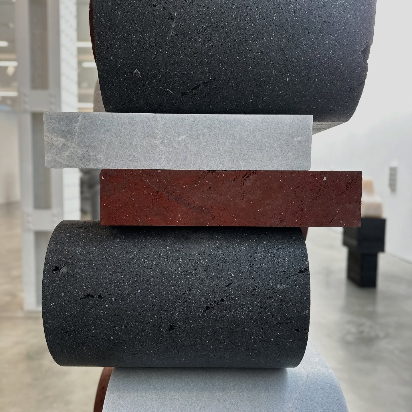 Inspiration:
Detail of Tlatotetl, 2025
Pedro Reyes @_pedro_reyes_ 
Volcanic stone, red tezontle &amp; marble.
On view at Lisson Gallery