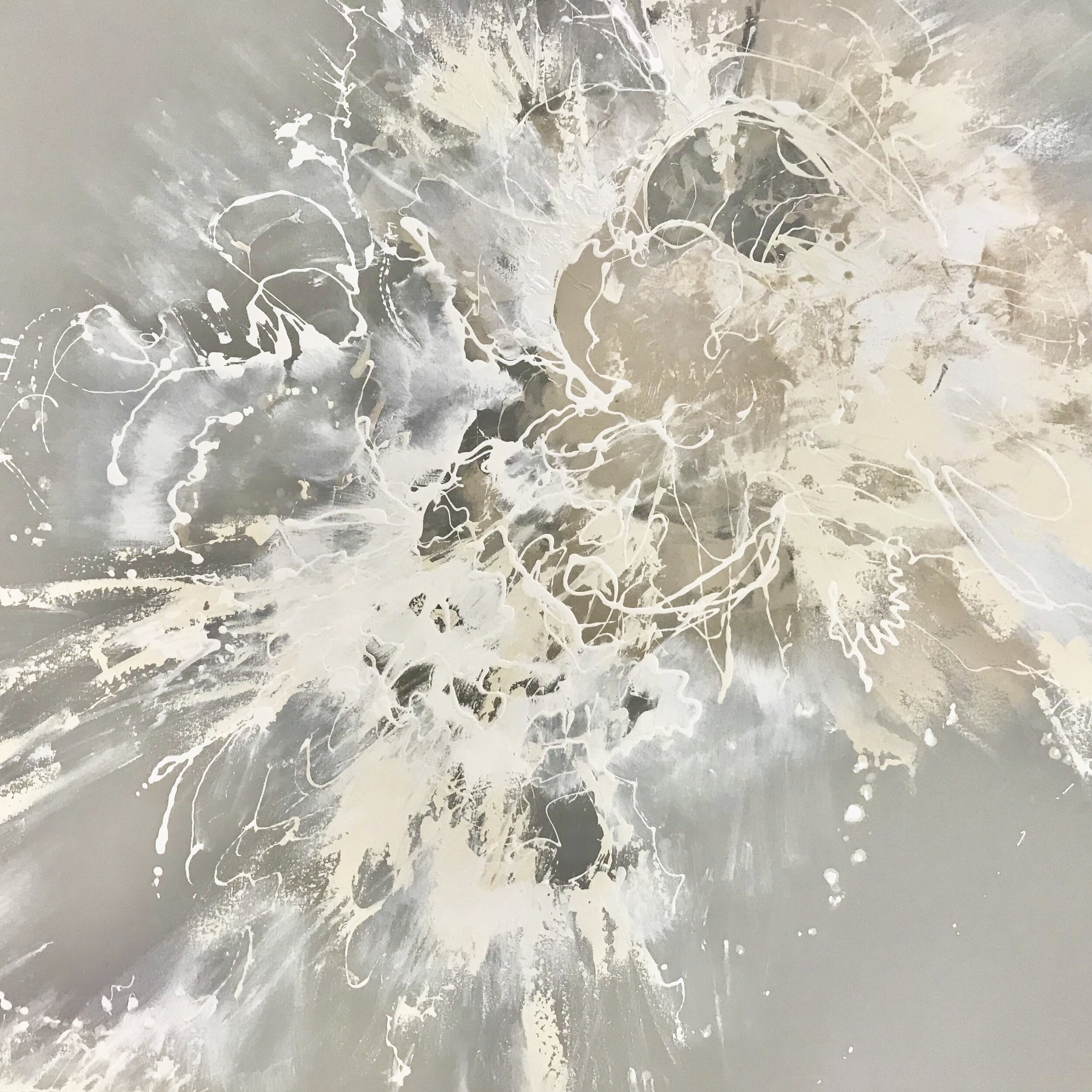 "Nova in Neutrals" | 72" x 72" | Acrylic on Canvas | SOLD, Private Collector, West Palm Beach