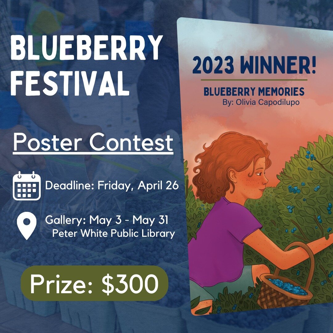 Express Your Artistic Side: Blueberry Festival Poster Contest returns! 🎨🫐

The beloved Blueberry Festival Poster Competition is accepting submissions in Downtown Marquette, and we want to see your unique perspective on what this fruity fest means t