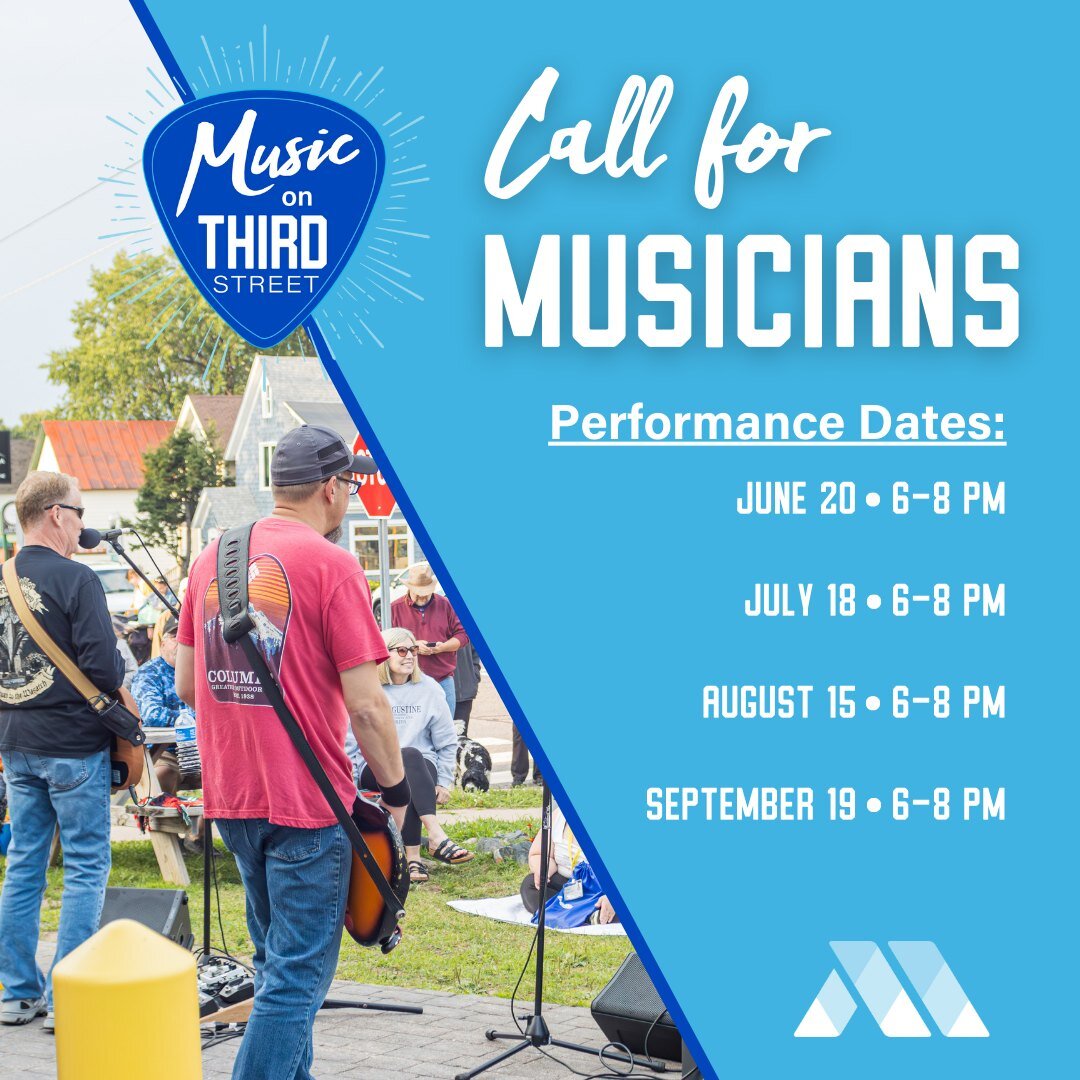 Third Street in Downtown Marquette seeks local musicians for this year's Music on Third! 🎤🎸

If you're a local musician looking for a chance to perform in Downtown Marquette, we want to hear from you! Whether you play solo or in a group, all genres