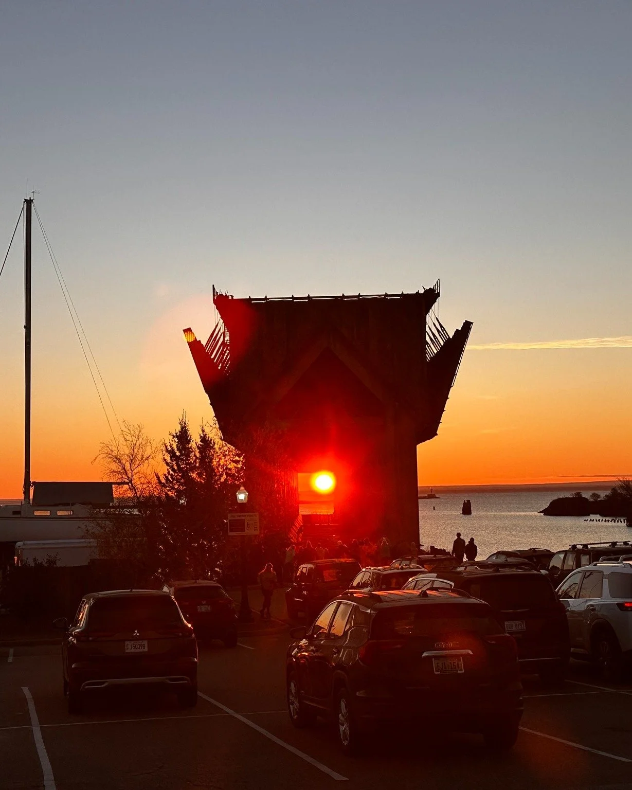 This morning brought one of Marquette&rsquo;s rarest sights, Orehenge. Twice a year, the sunrise lines up perfectly with the opening of the Ore Dock, sending a beam of light straight through the structure.

And it looks like plenty of community membe