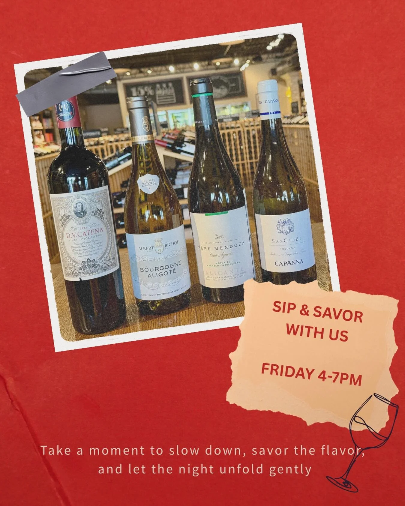Join us today for our Friday Tasting! We&rsquo;ll have @winebowmn with us to share these delicious new wines with you! 

#wine #winetasting #weekend #tgif #shopsmall