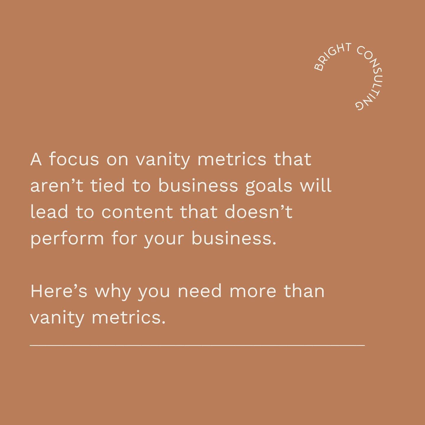 ⚡️ Your Focus On Vanity Metrics Is Ruining Your Content Marketing ⚡️⁣
⁣⁣
What are vanity metrics? Likes, comments, reach and impressions.⁣
⁣
They&rsquo;re called vanity metrics because all they do is make you feel good instead of actually giving you 