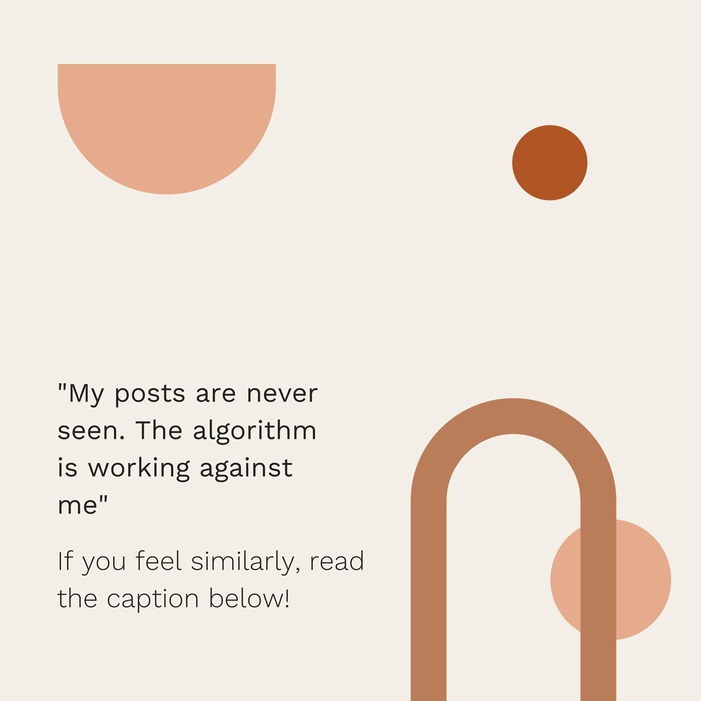 But is it?!⁠
⁠
I&rsquo;m constantly hearing complaints about the algorithm. &lsquo;The algorithm is terrible, I can&rsquo;t grow on Instagram&rsquo;.⁠
⁠
After you&rsquo;ve posted, do you blame the algorithm if it doesn&rsquo;t perform well?⁠
⁠
I can 